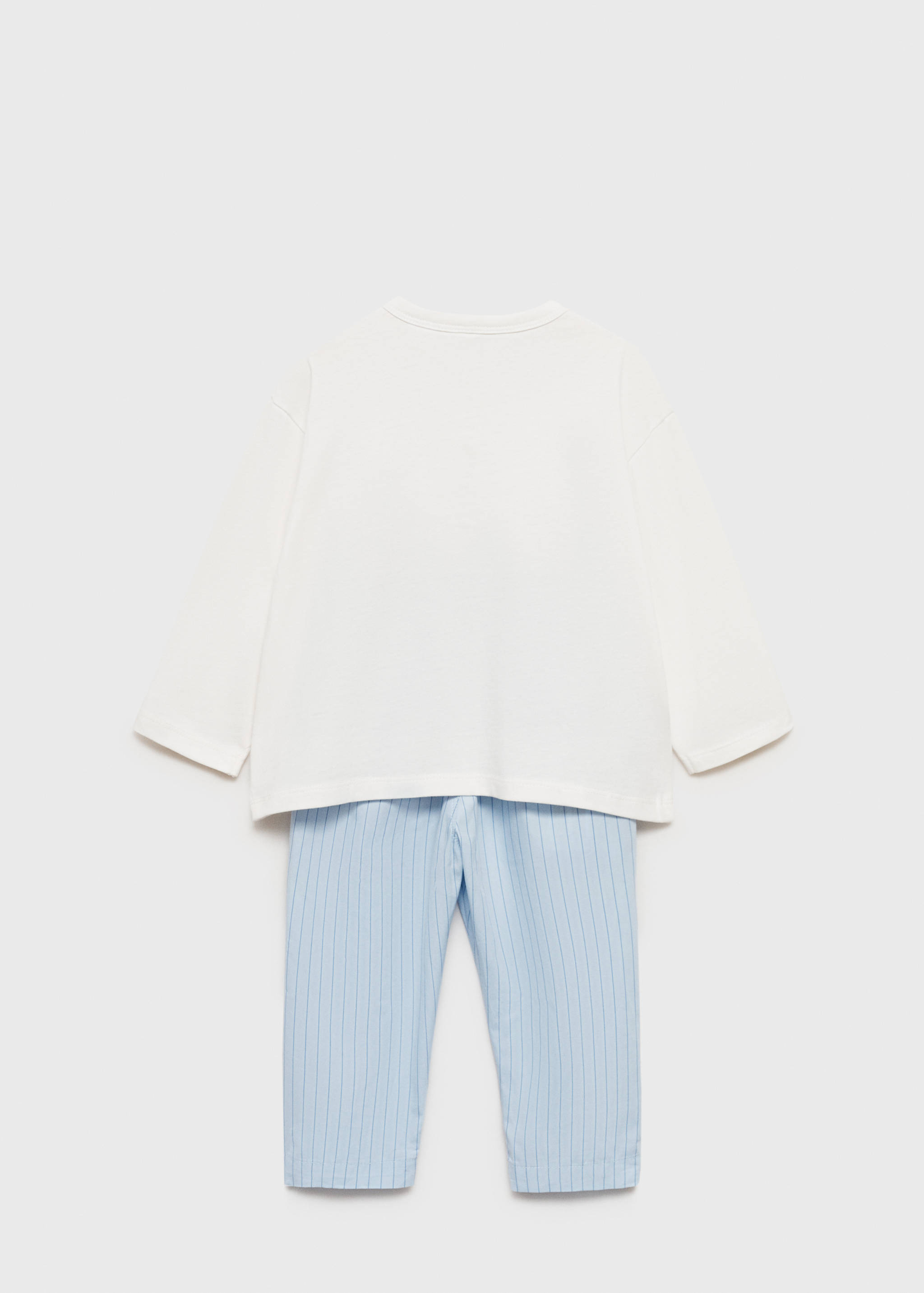 Langer Pyjama mit Streifen - Rückseite des Artikels