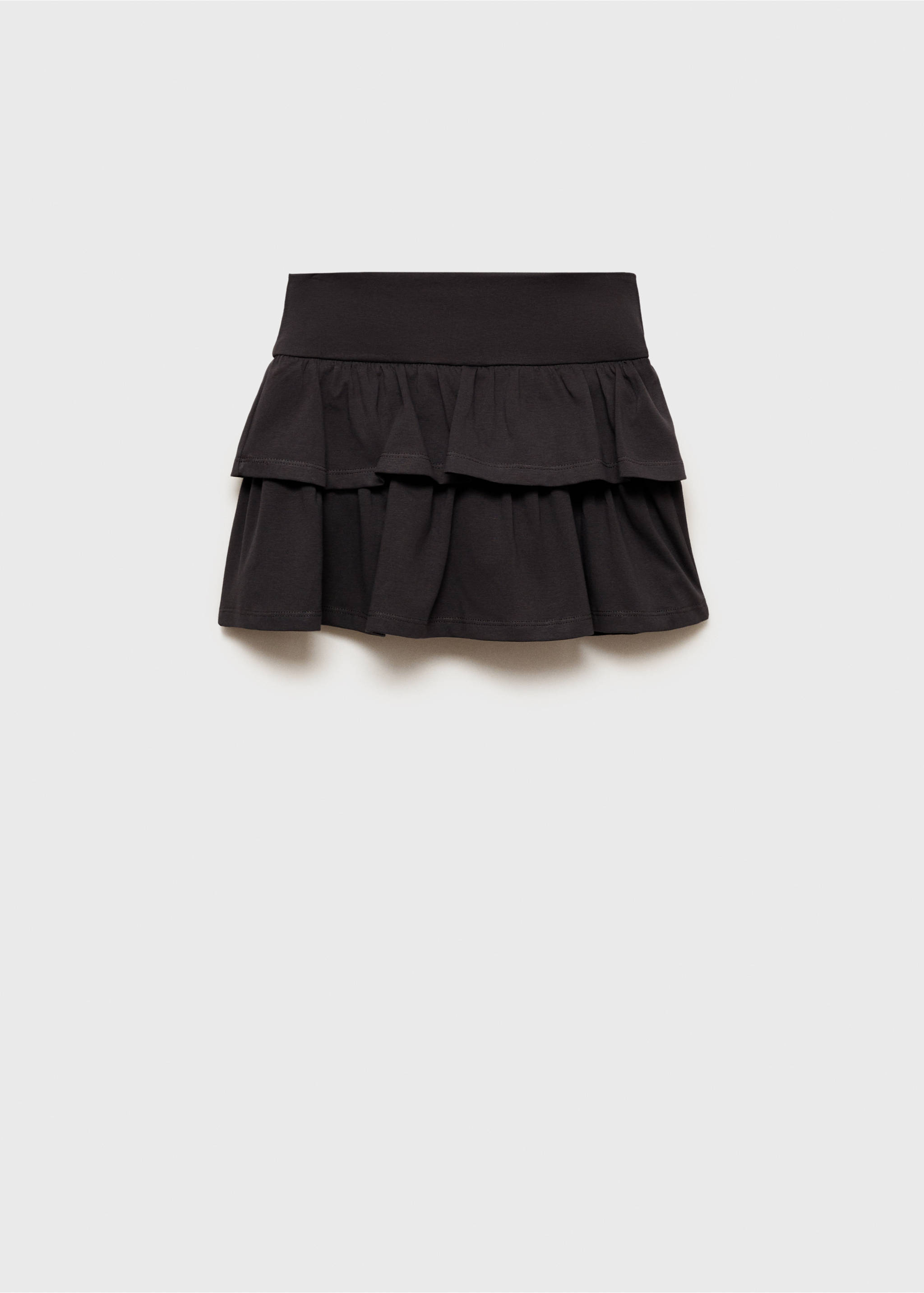Ruffled skirt - Article without model, Charcoal. Ref: 77085153-00.