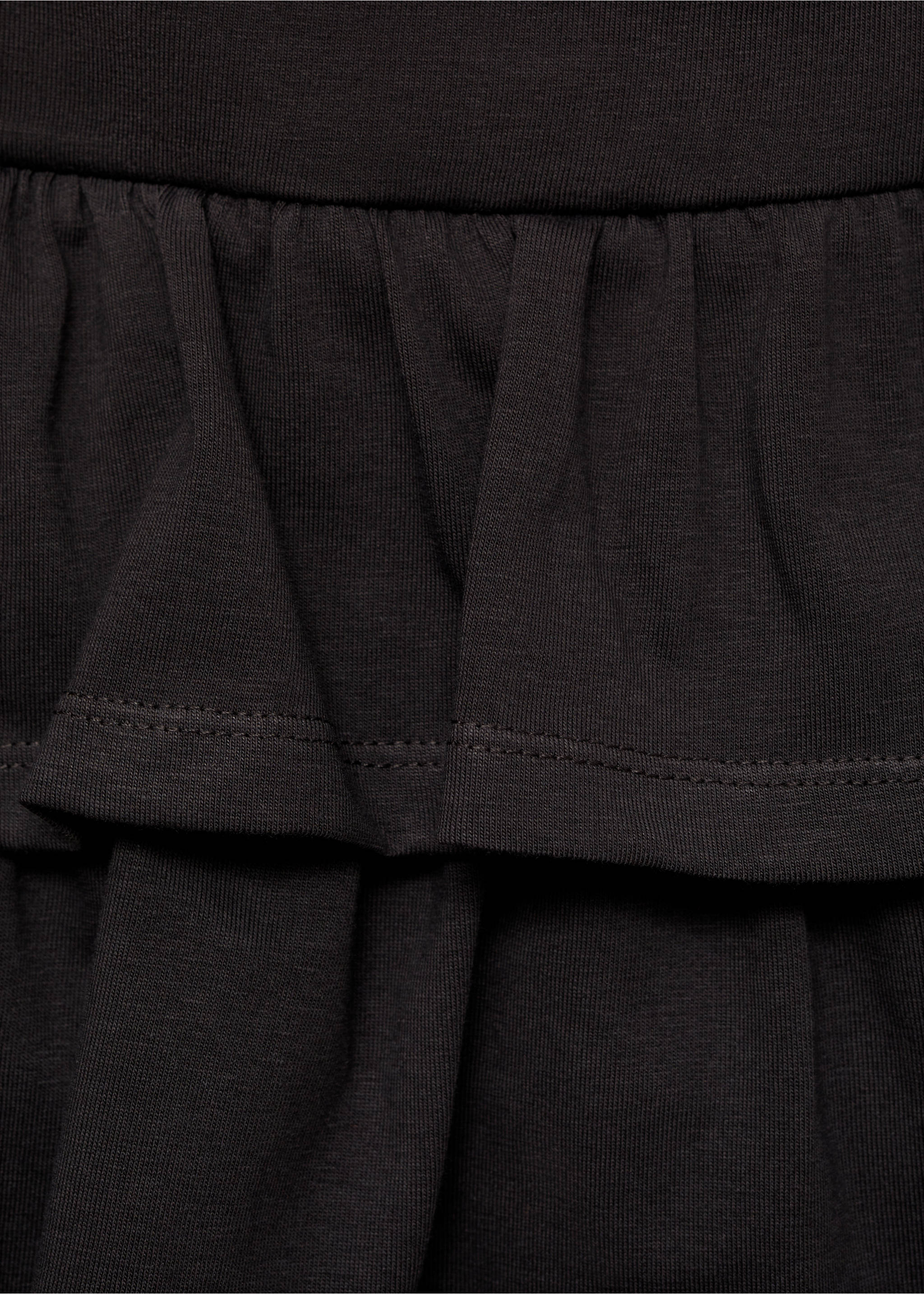 Ruffled skirt - Details of the article 8, Charcoal. Ref: 77085153-00.