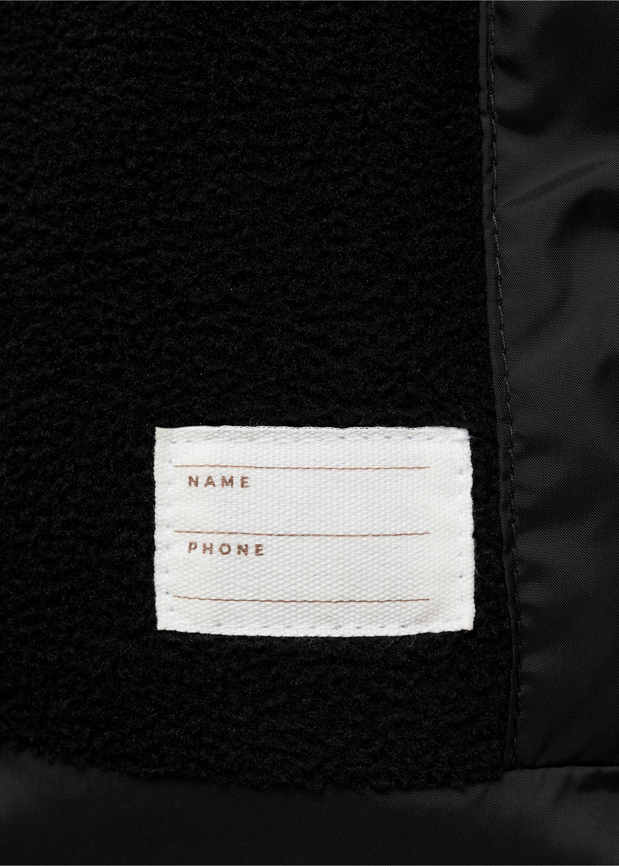 Quilted long coat - Details of the article 0, Black. Ref: 77085629-00.