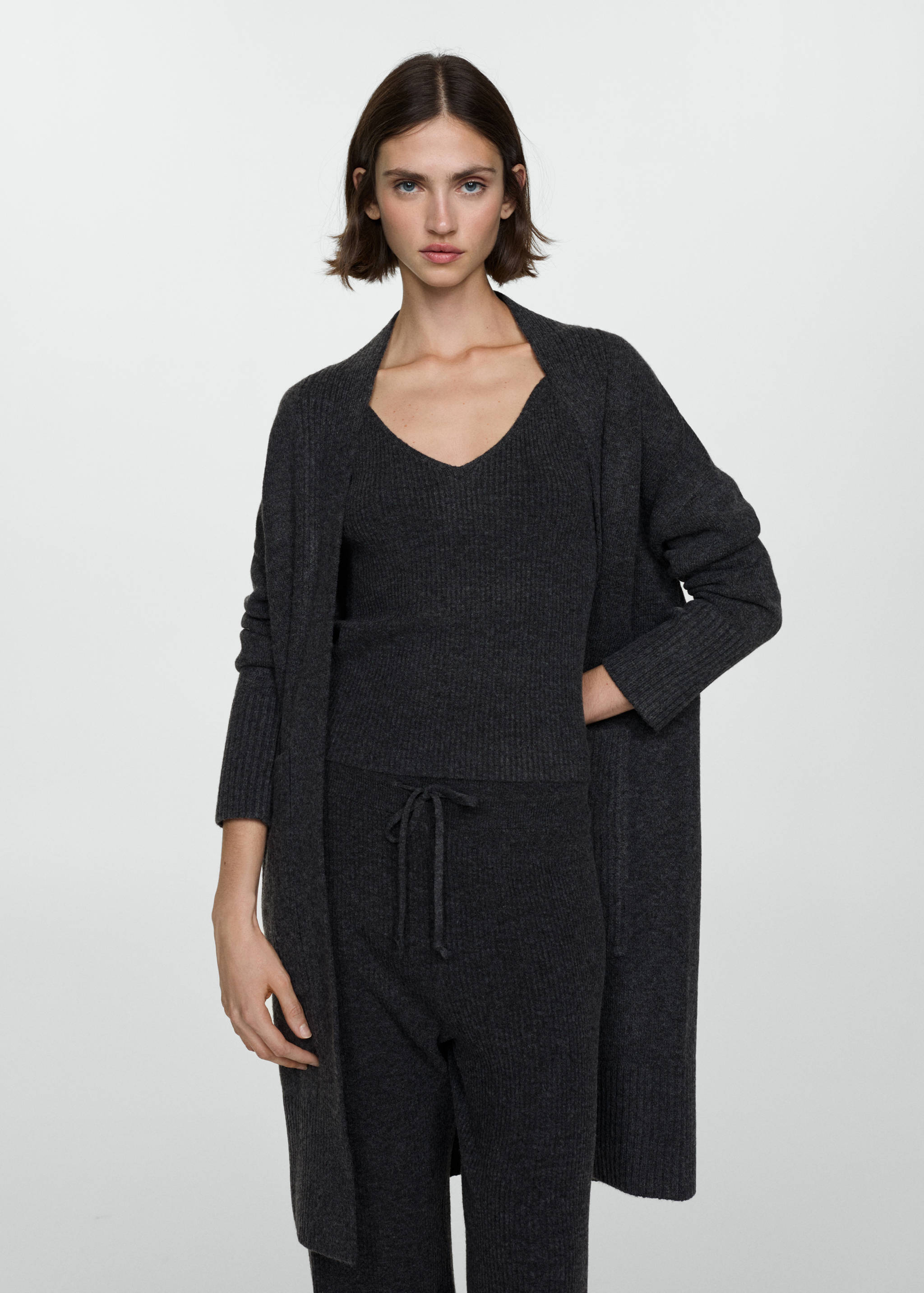 Oversized knitted cardigan - Medium plane