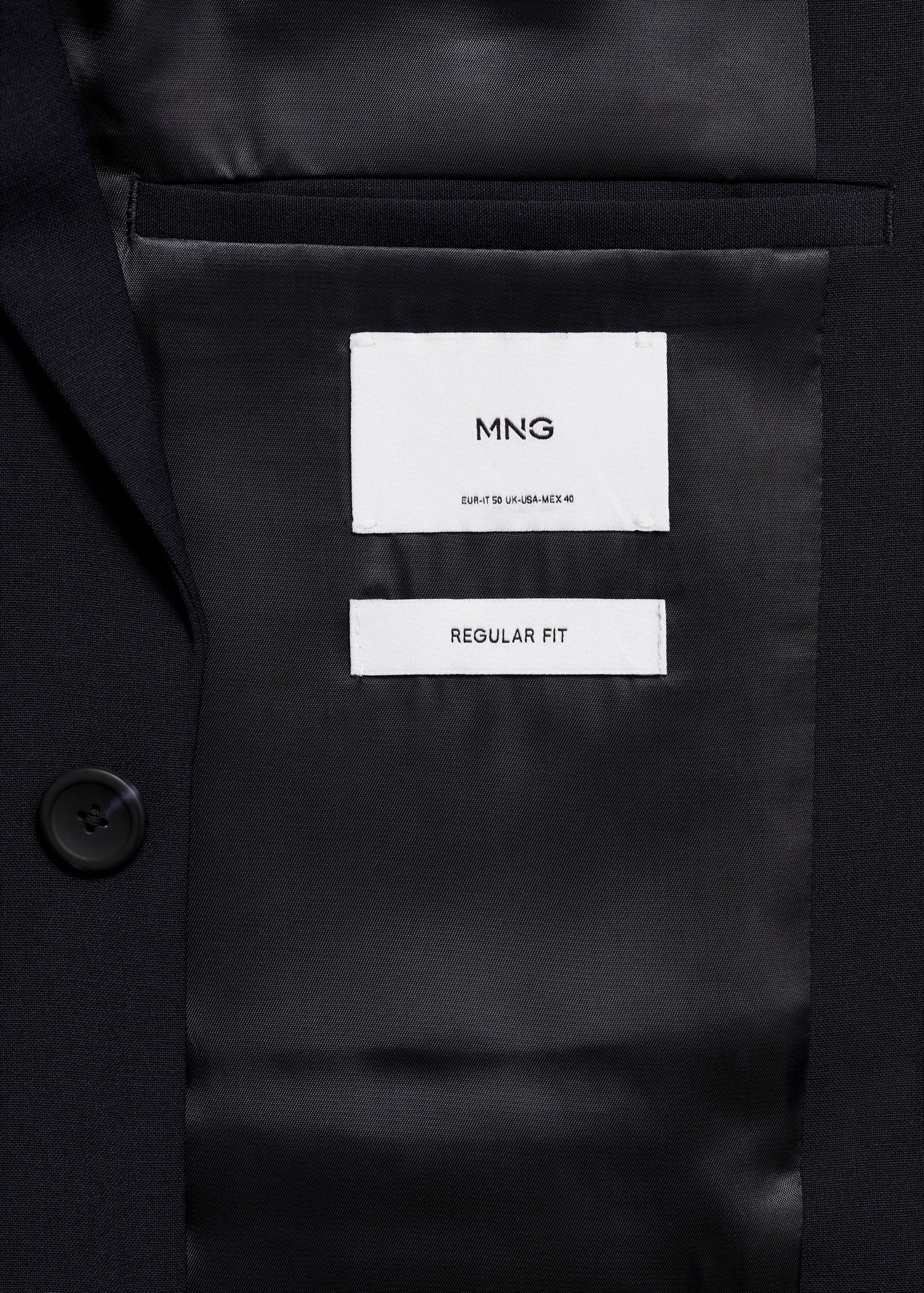 Regular-fit wool-blend suit jacket - Details of the article 0