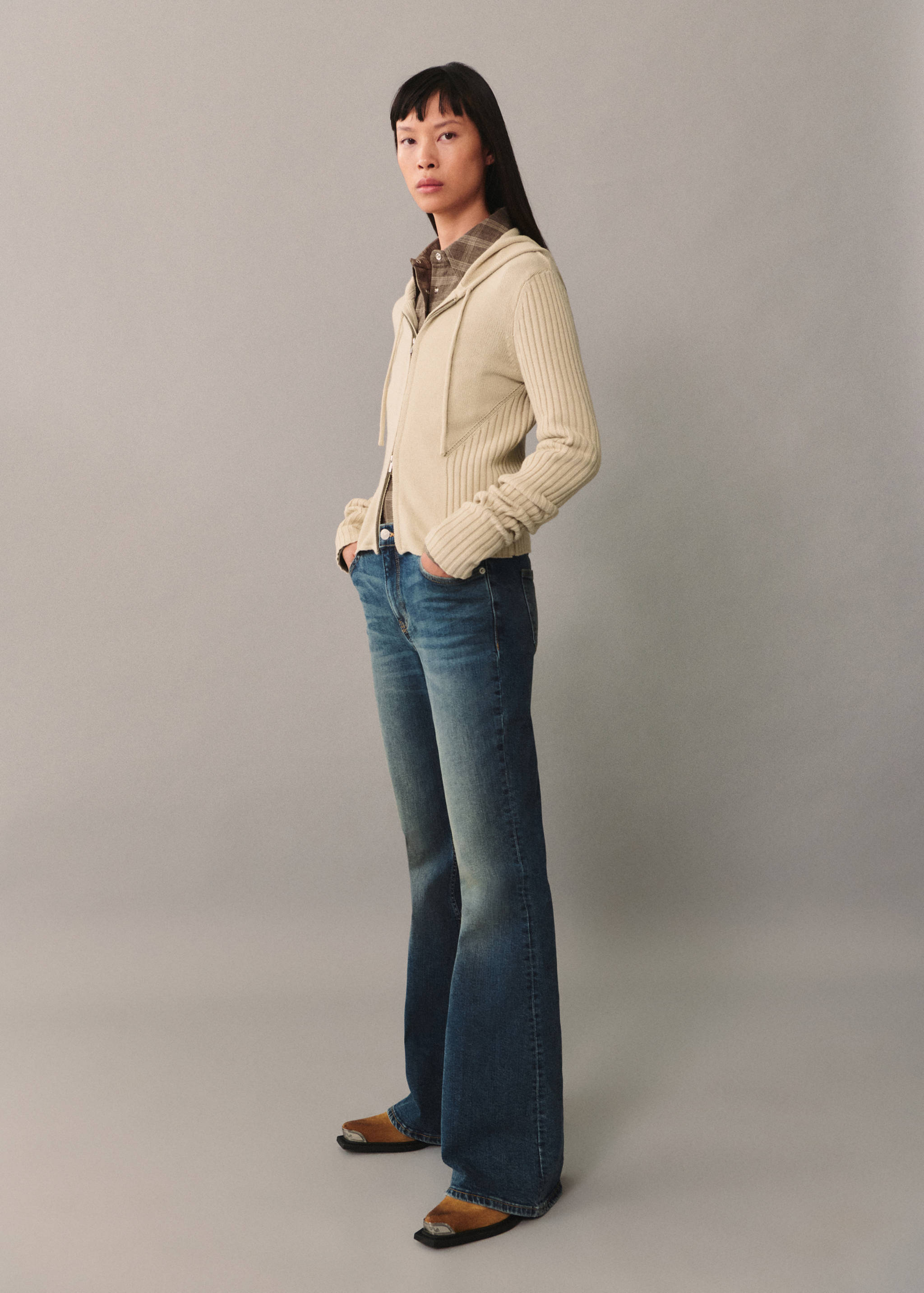 Cárdigan capucha cremallera - Plano general