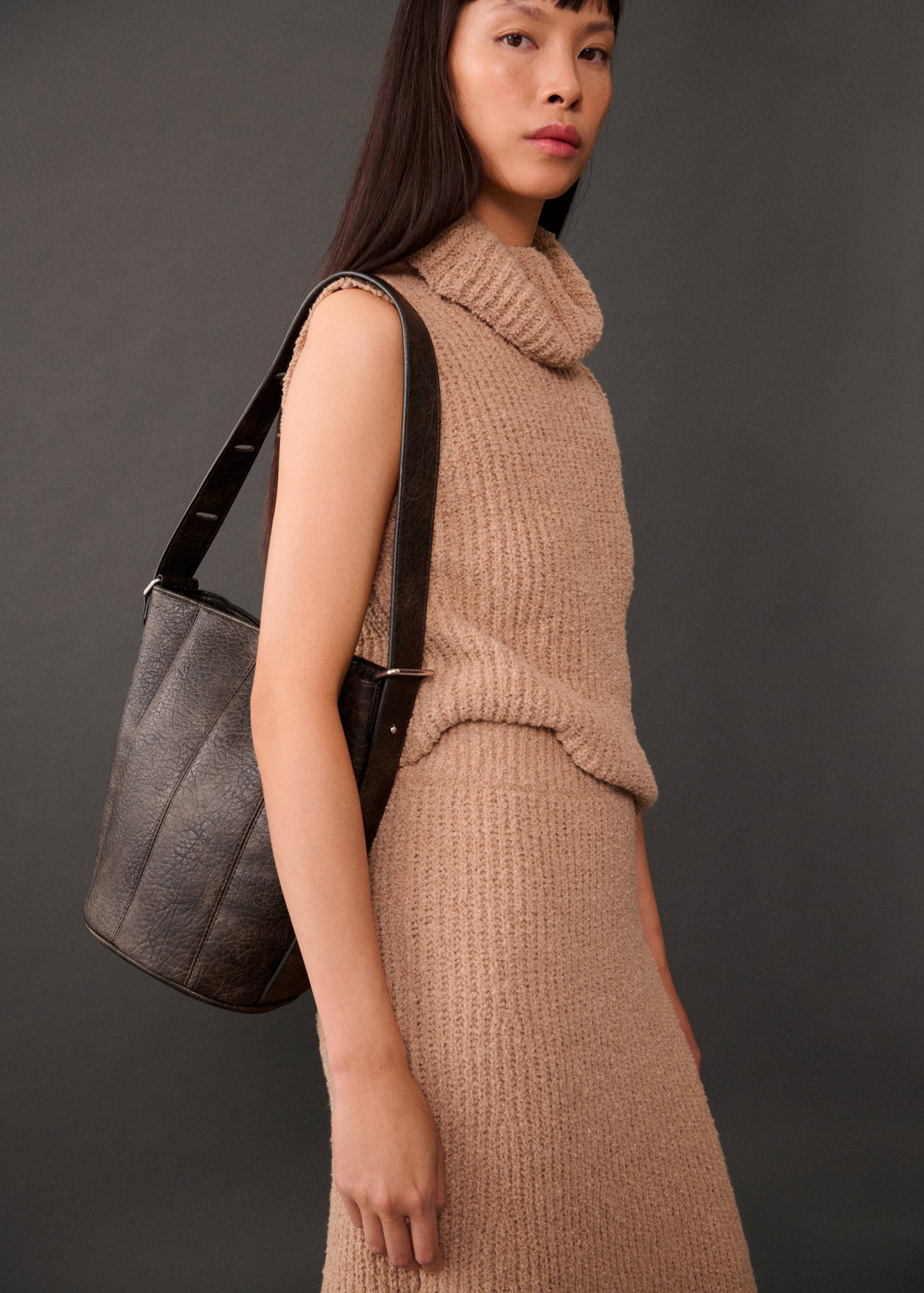 Jupe évasée maille côtelée - Détail de l'article 1