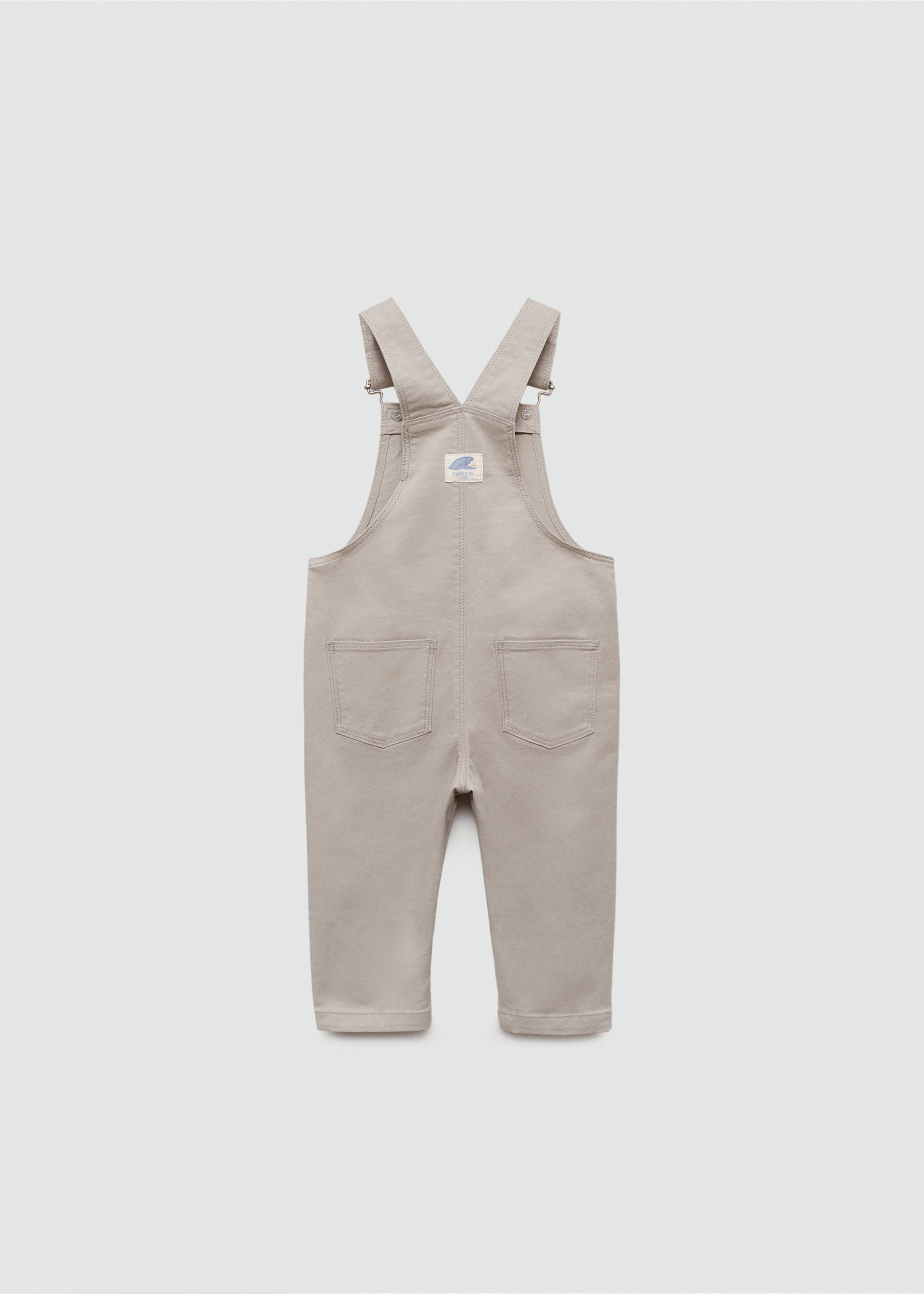 Pockets long dungarees - Reverse of the article, Light/Pastel Grey. Ref: 77085644-00.