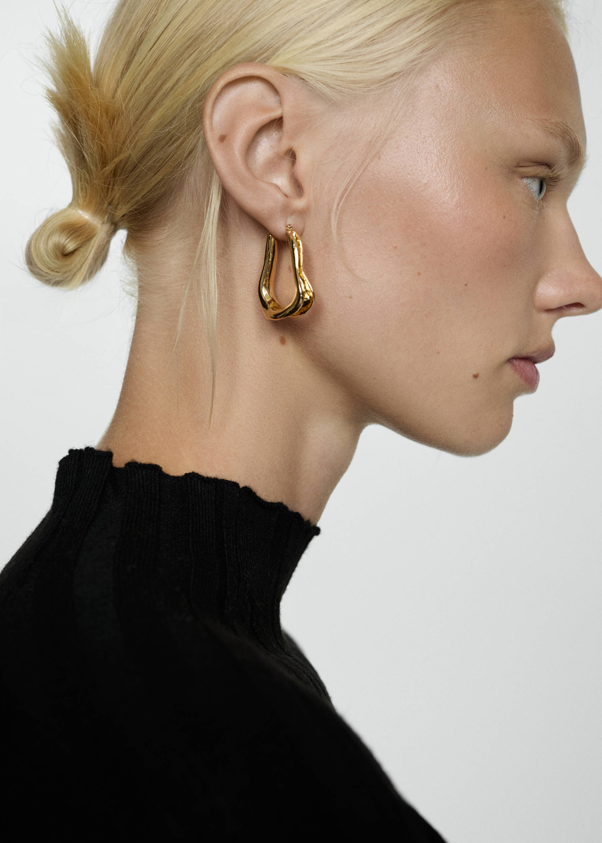 Robe maille côtelée col montant - Détail de l'article 1