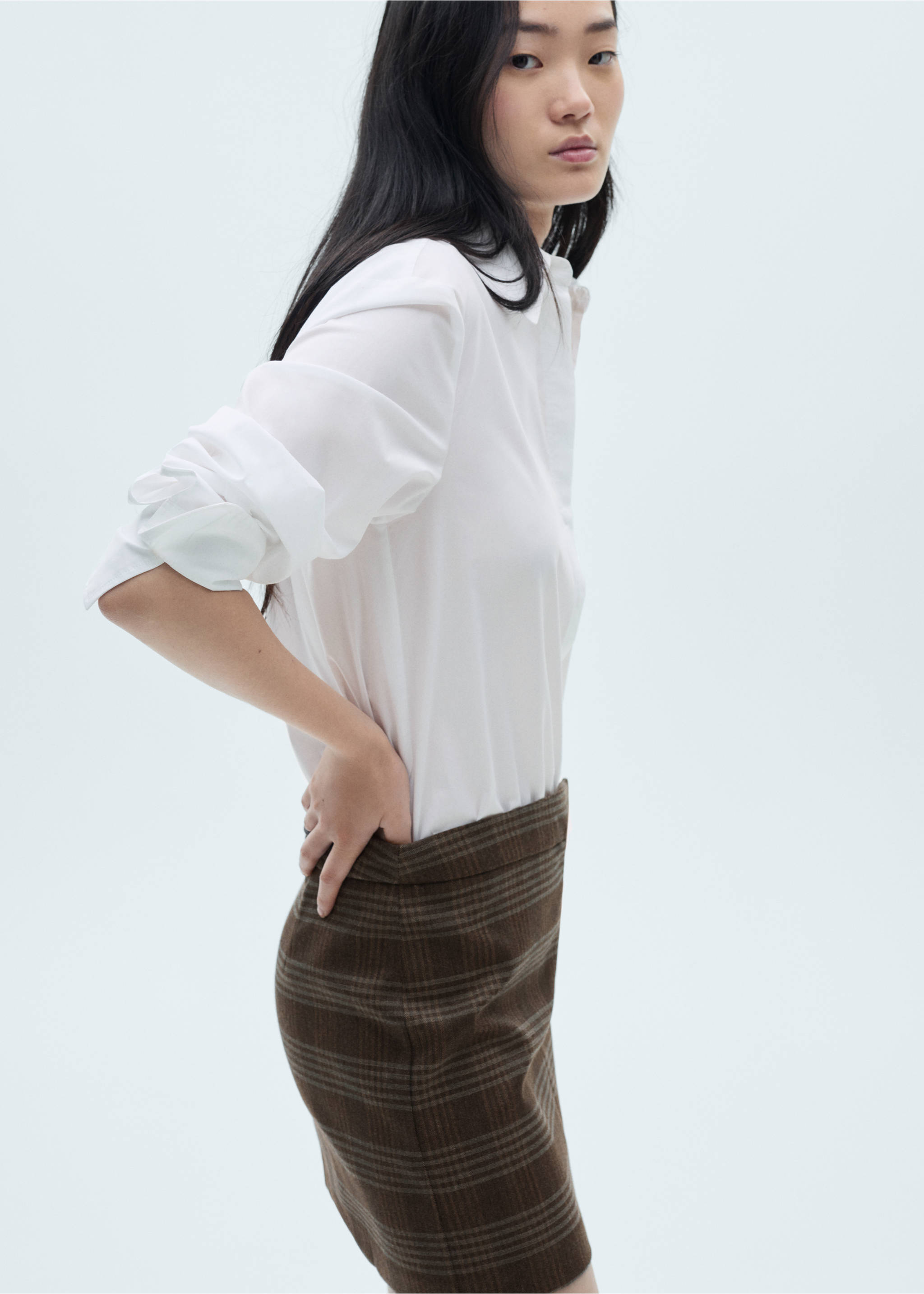 Robe courte combinée - Plan moyen, Blanc. Ref: 77085652-00.