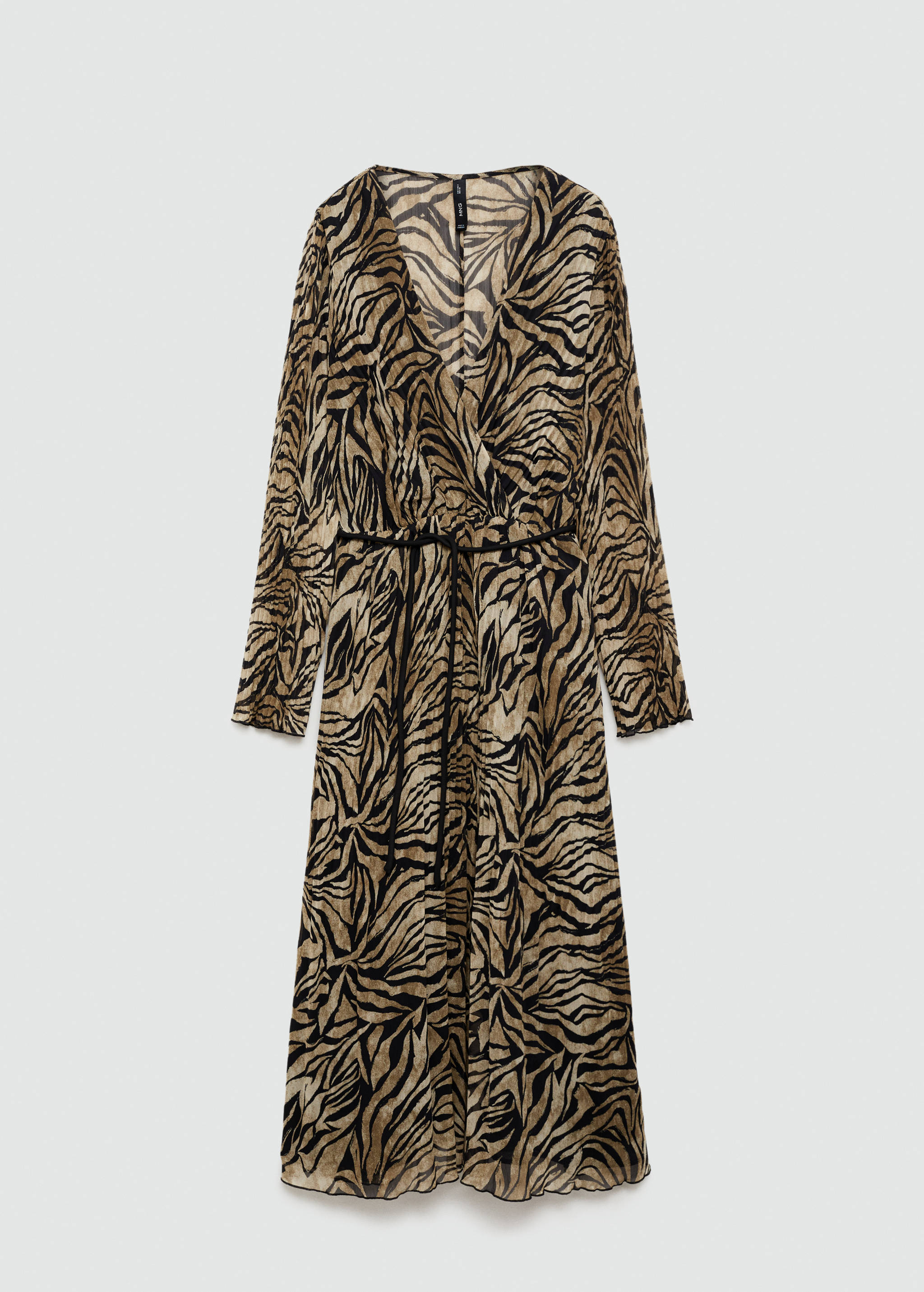 Kleid mit Leopardenmuster und Schleife - Artikel ohne Model