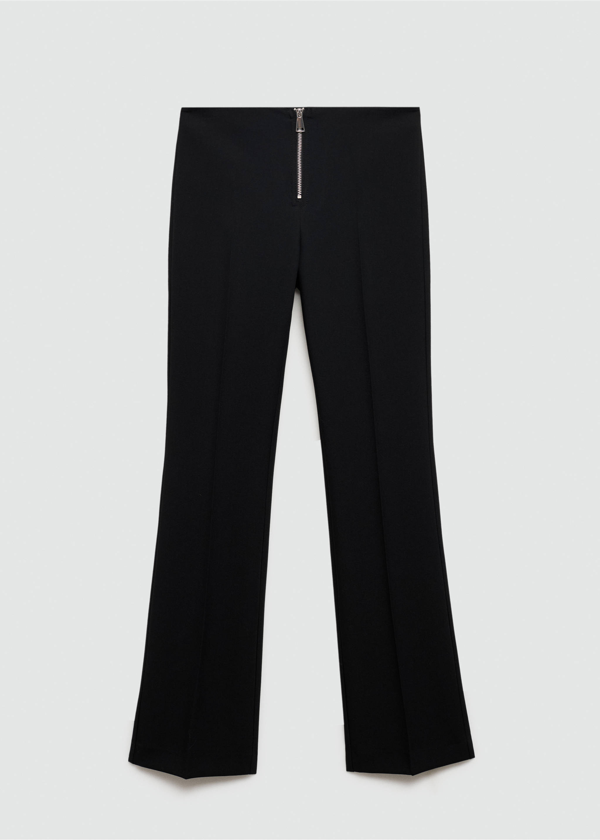 Flared trousers with zip - Article without model, Black. Ref: 77085657-00.
