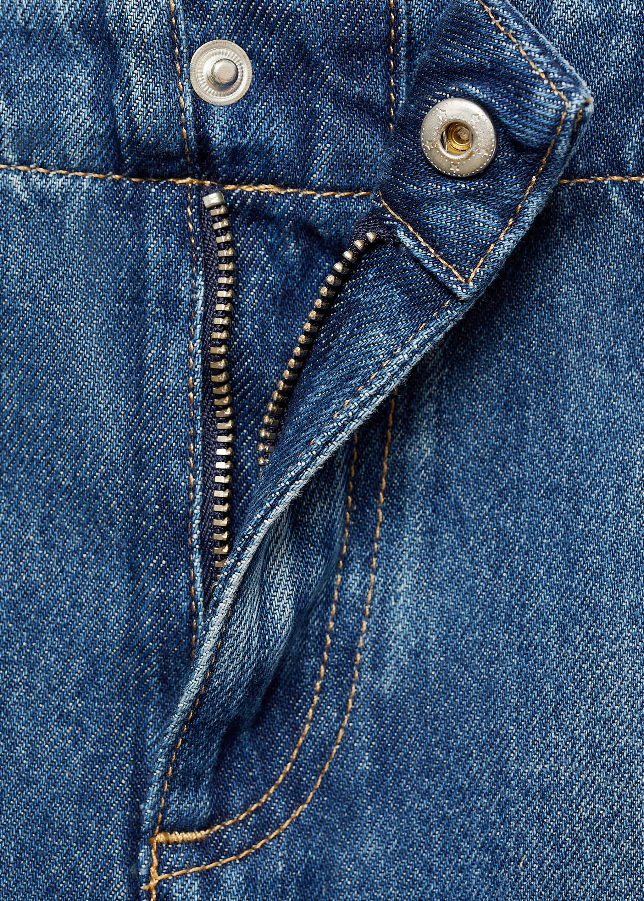 Contrast seams denim skirt - Details of the article 8