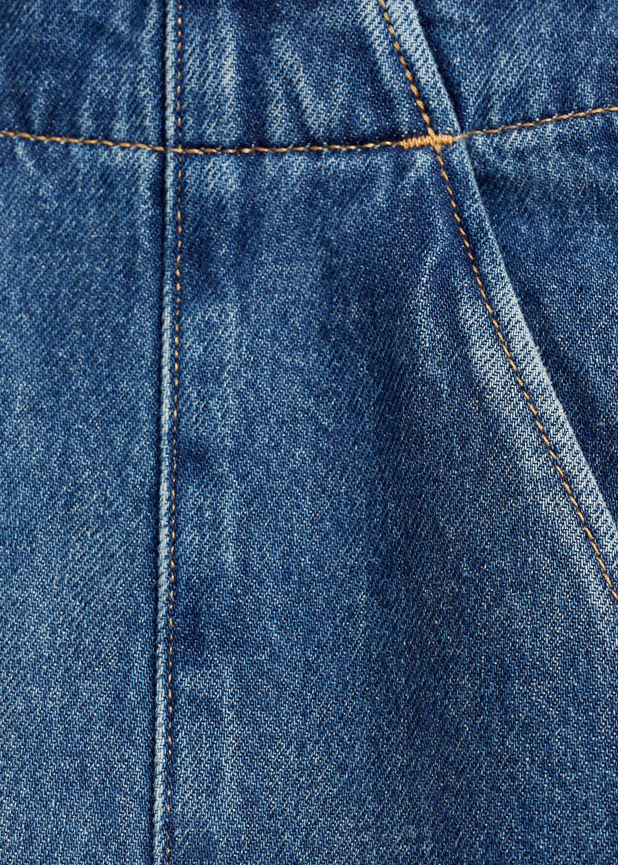 Contrast seams denim skirt - Details of the article 0