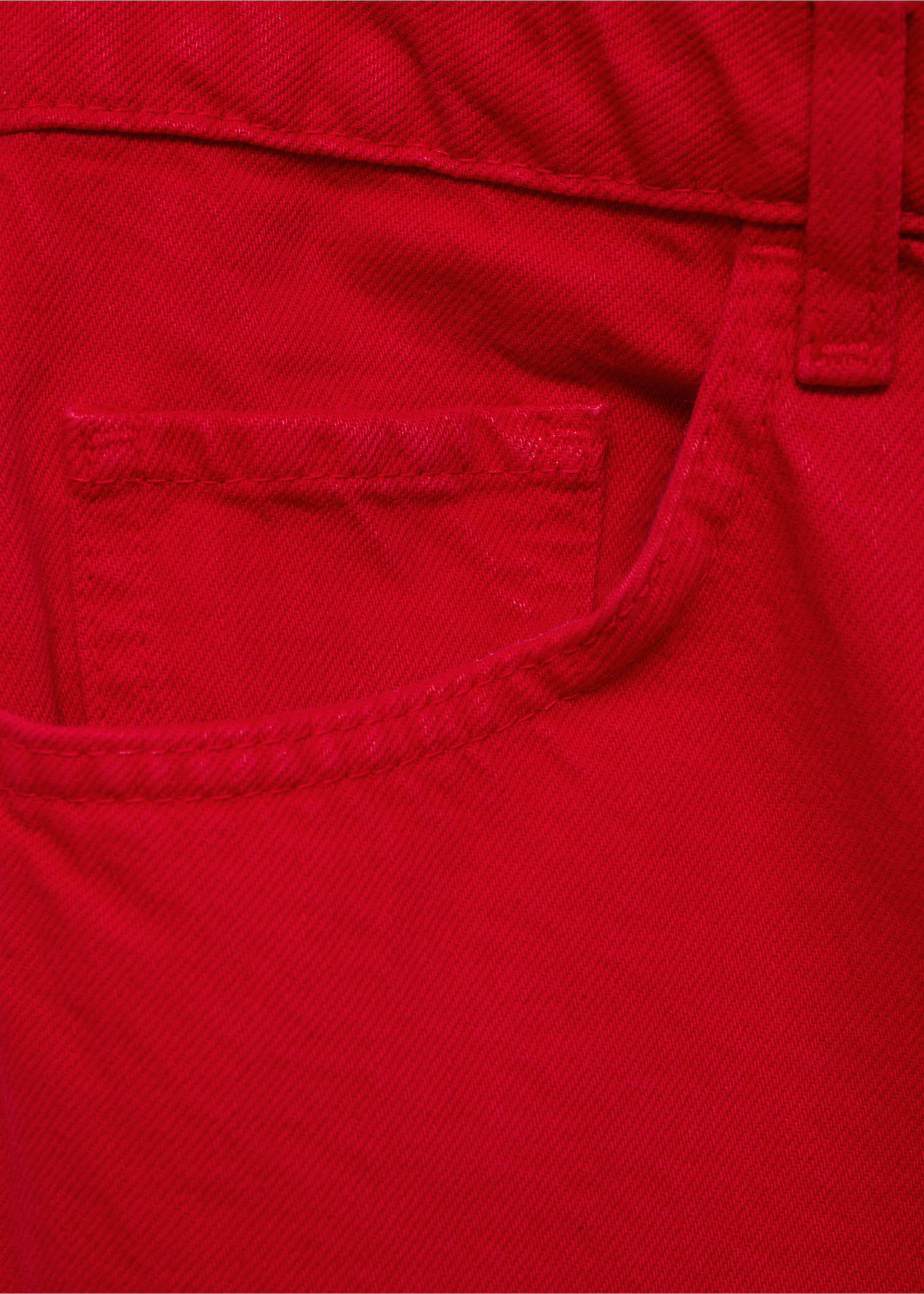 Jean droit taille haute - Détail de l'article 0, Rouge. Ref: 77085667-00.