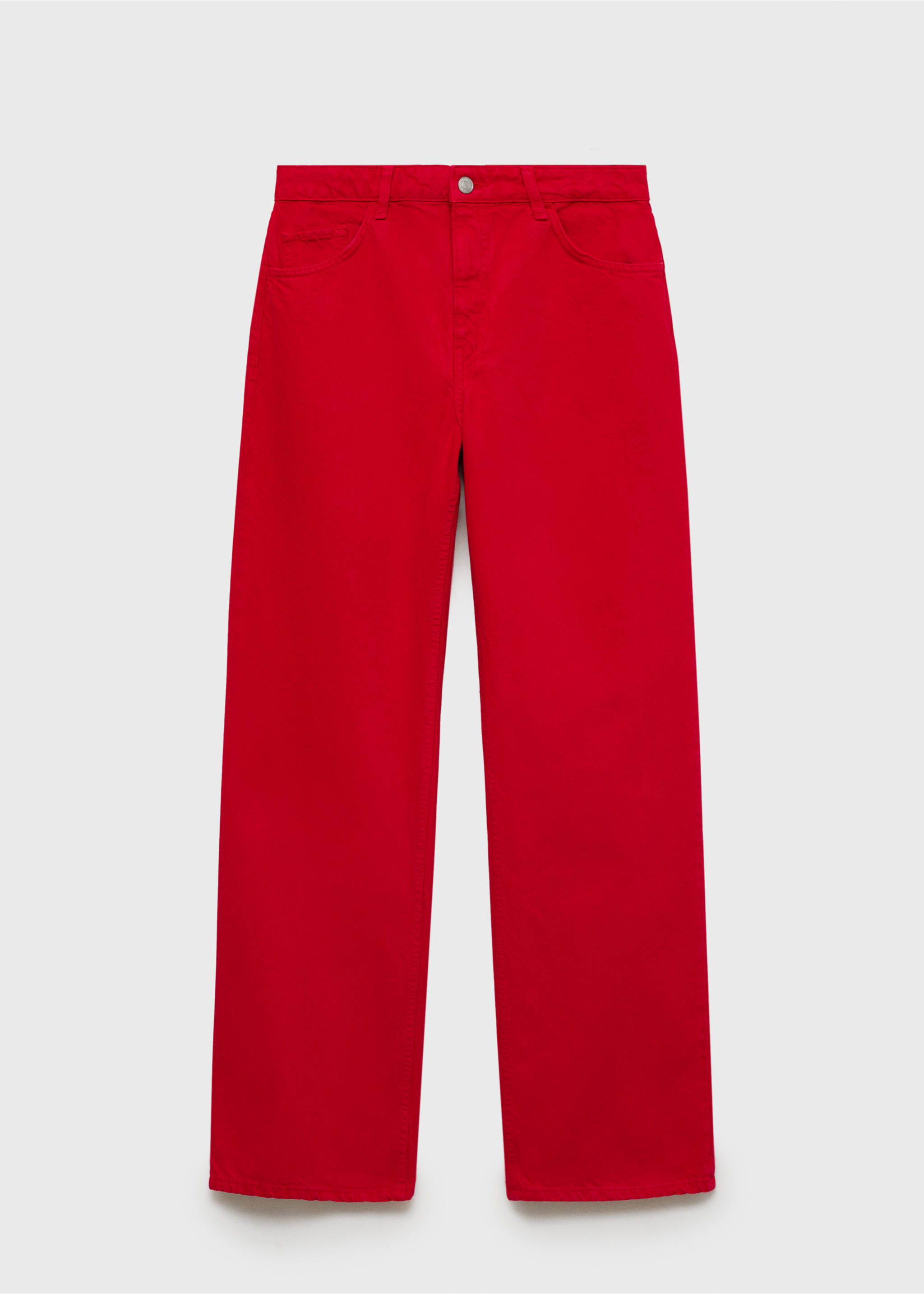Jean droit taille haute - Article sans modèle, Rouge. Ref: 77085667-00.