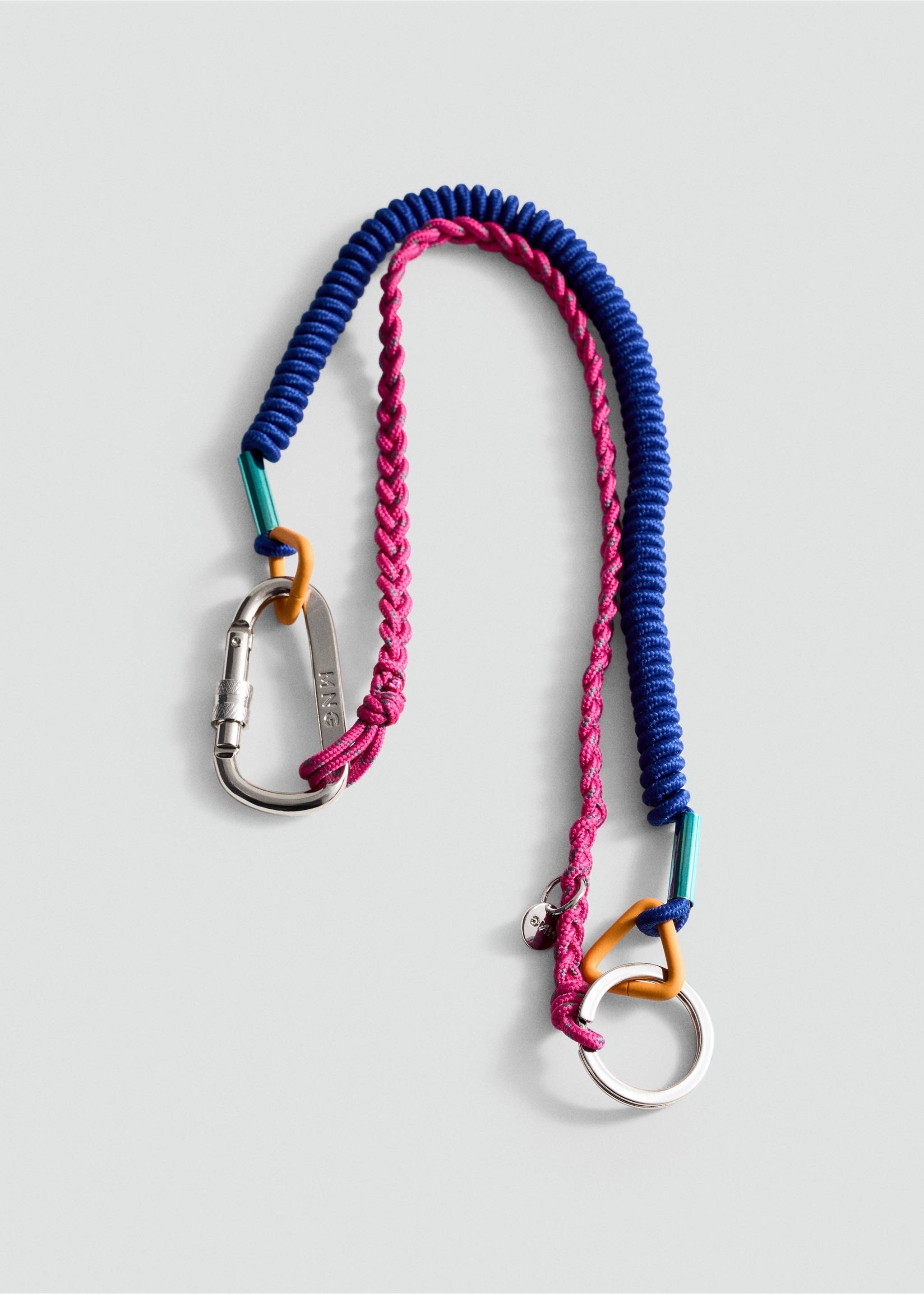 Carabiner keyring with combination - Article without model, Ink Blue. Ref: 77085673-00.