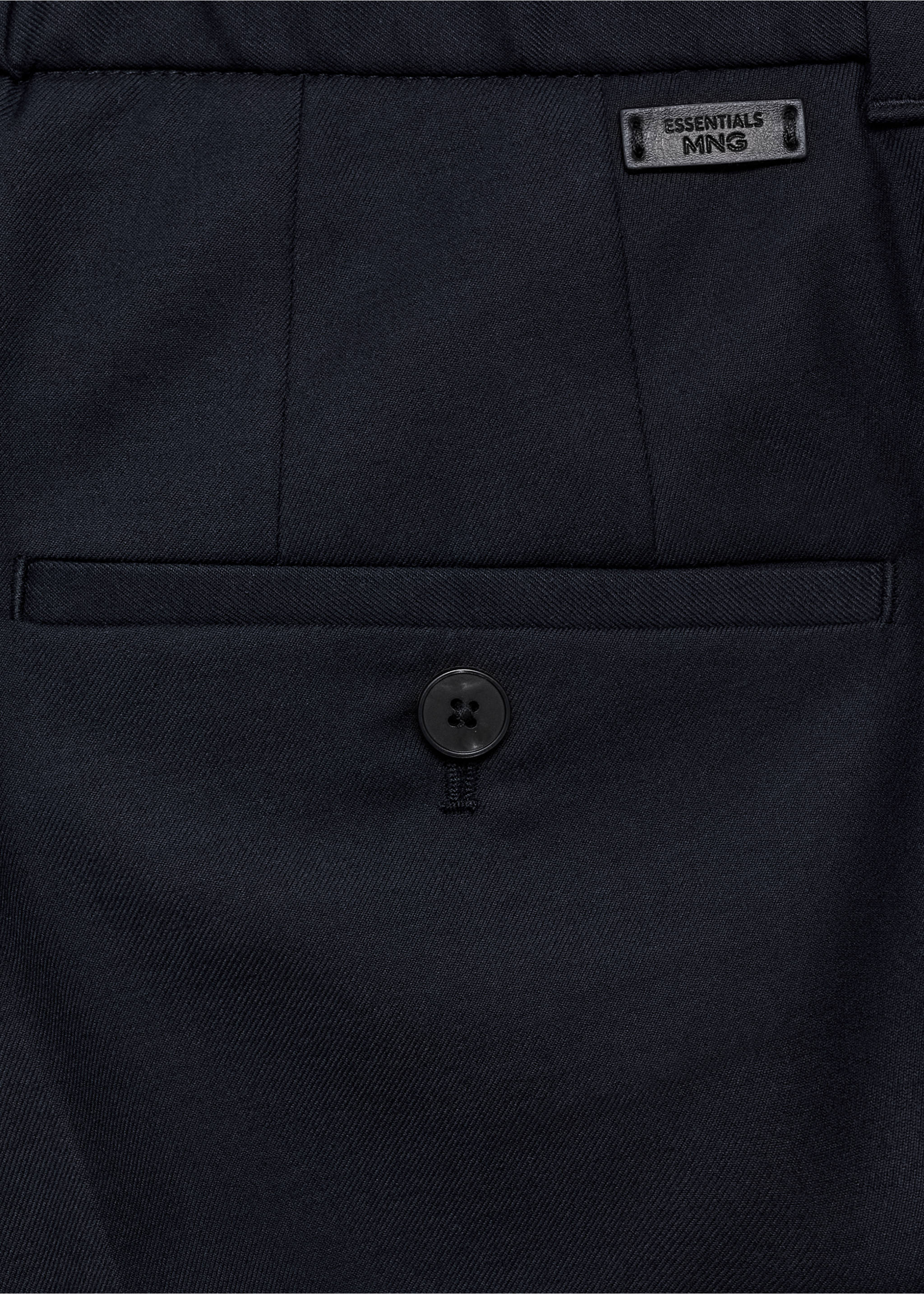 Pleated slim-fit trousers - Details of the article 0, Dark Navy. Ref: 77085960-00.