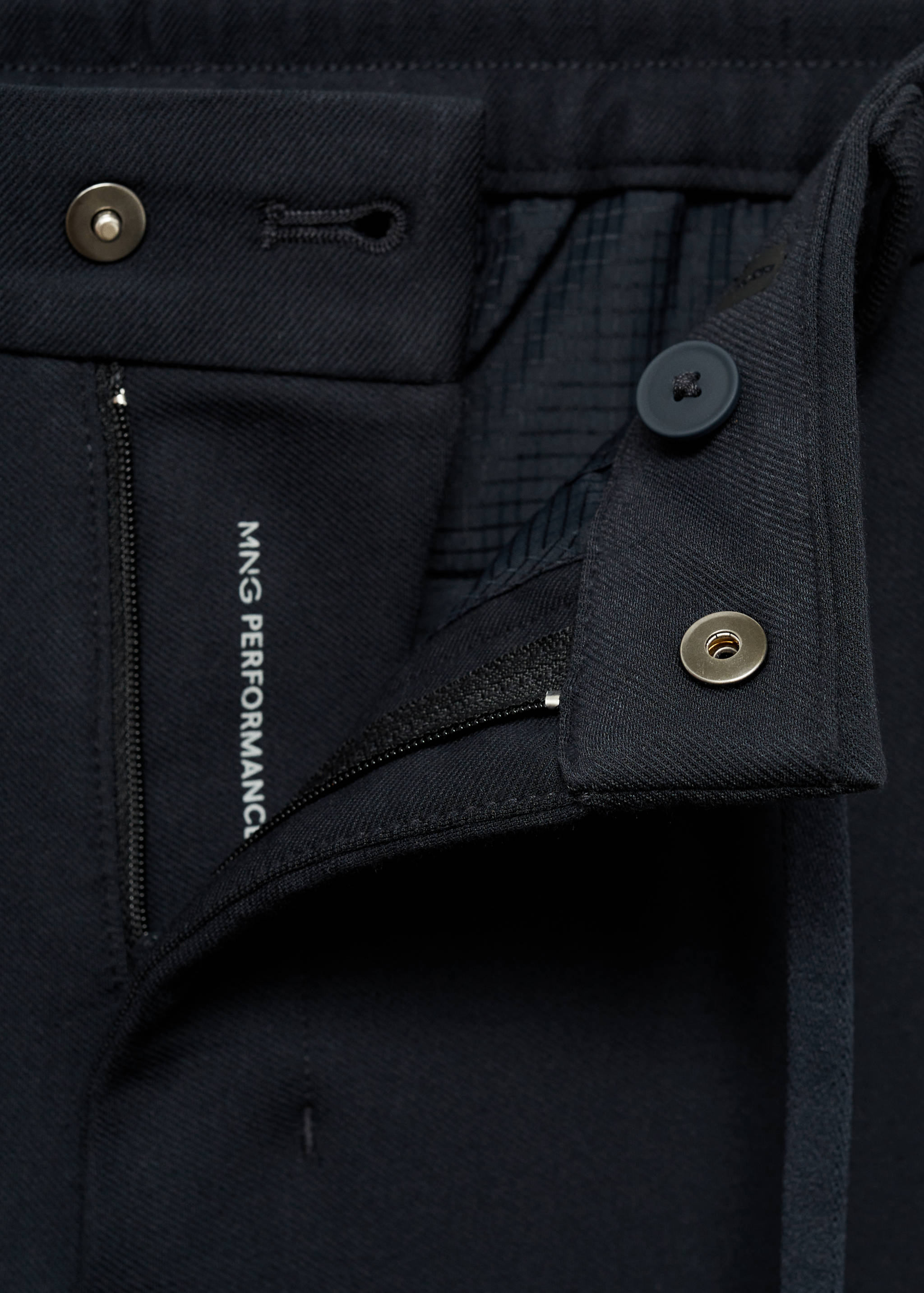 Stretch fabric slim-fit trousers with drawstring - Details of the article 8