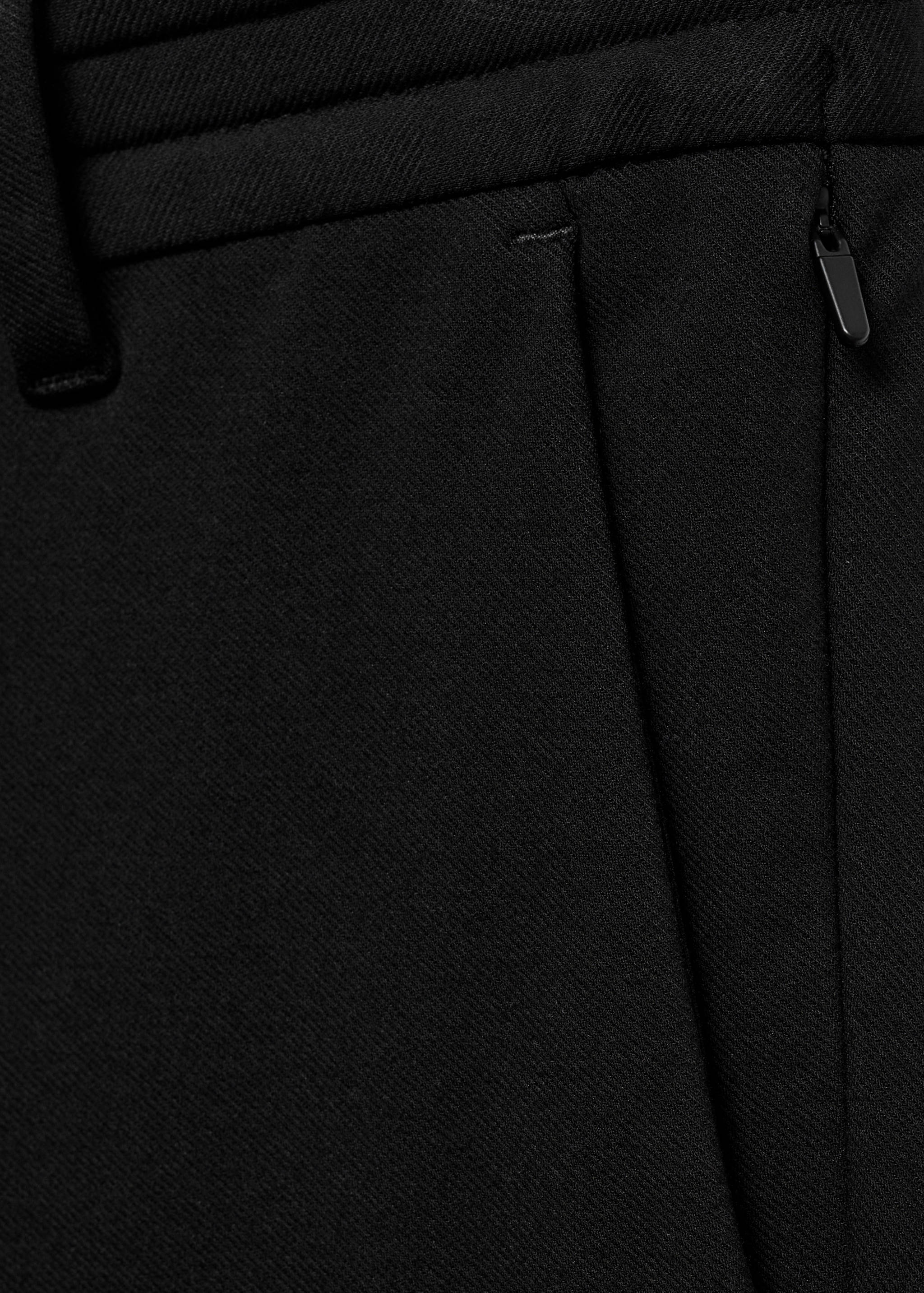 Stretch fabric slim-fit trousers with drawstring - Details of the article 0