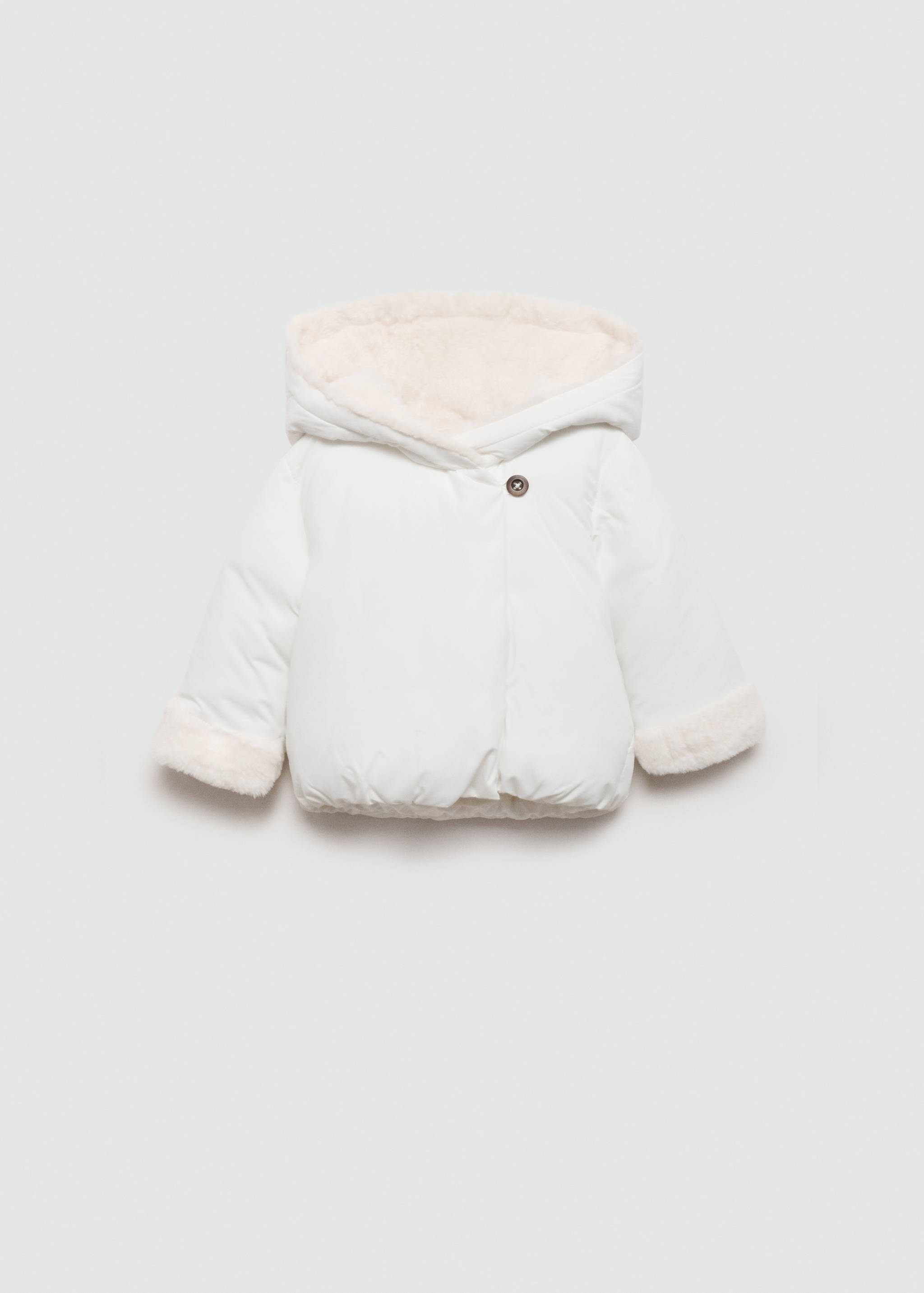 Fur-effect quilted coat - Article without model