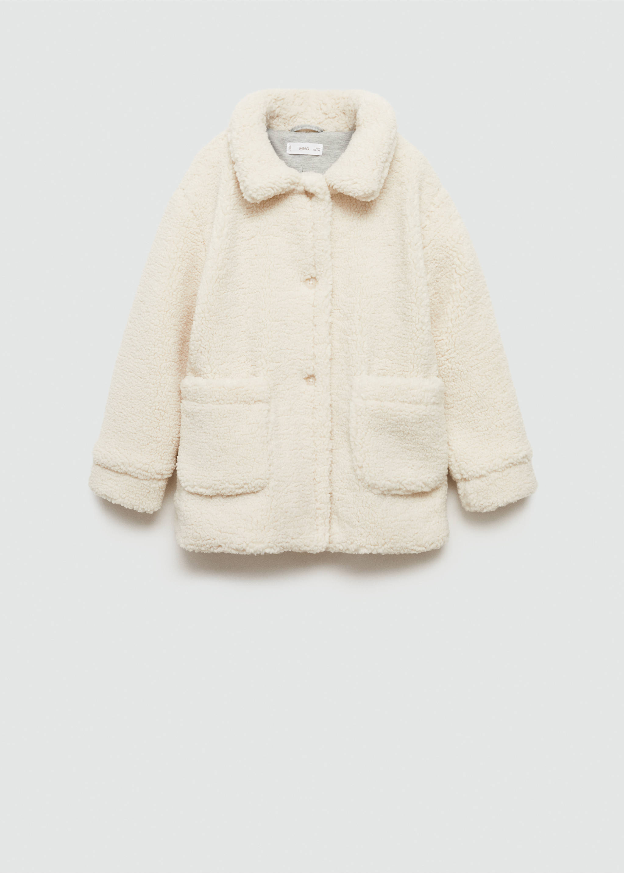 Mantel mit Shearlingbesatz - Artikel ohne Model, Ecru. Ref: 77085965-00.