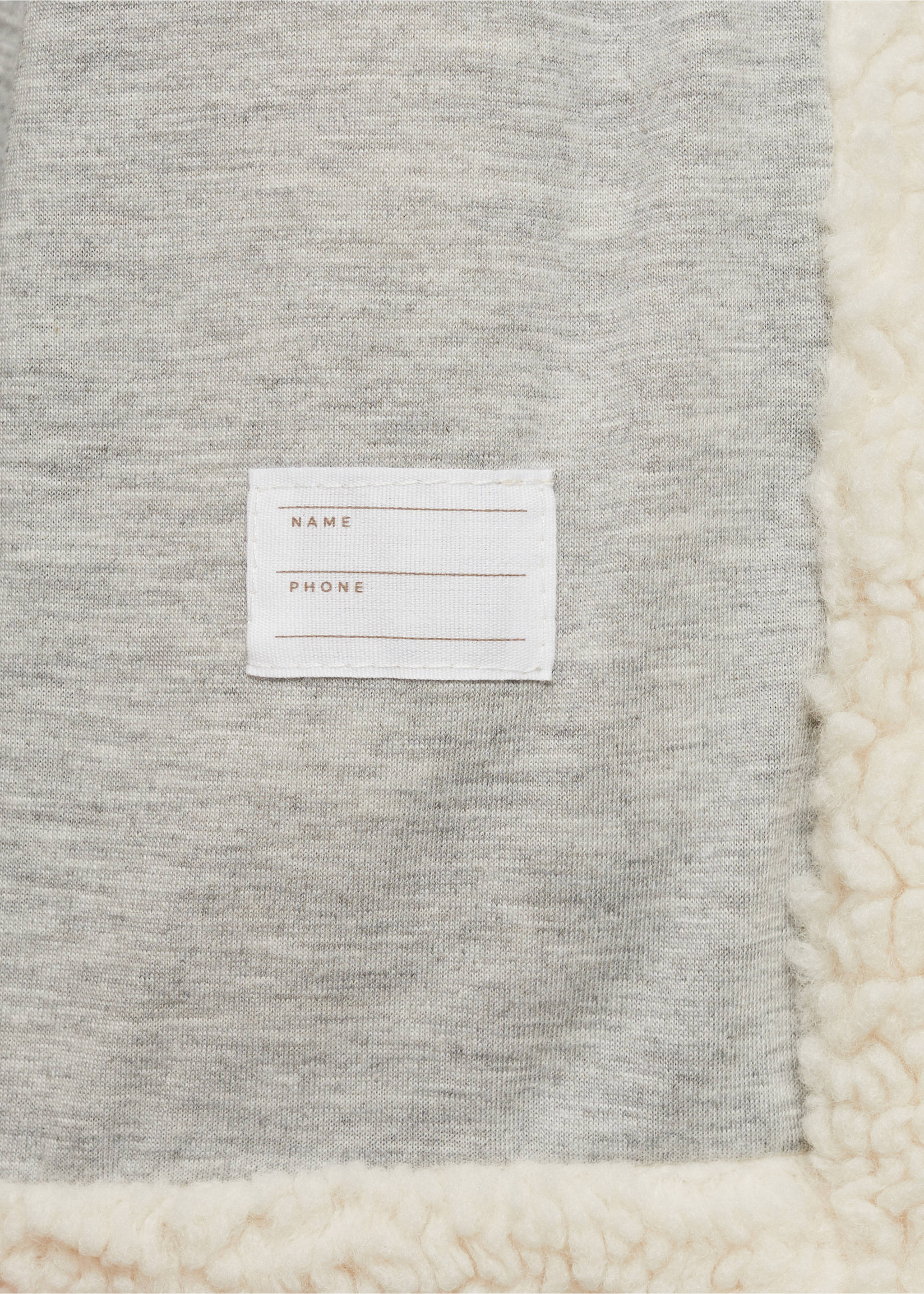 Mantel mit Shearlingbesatz - Detail des Artikels 0, Ecru. Ref: 77085965-00.