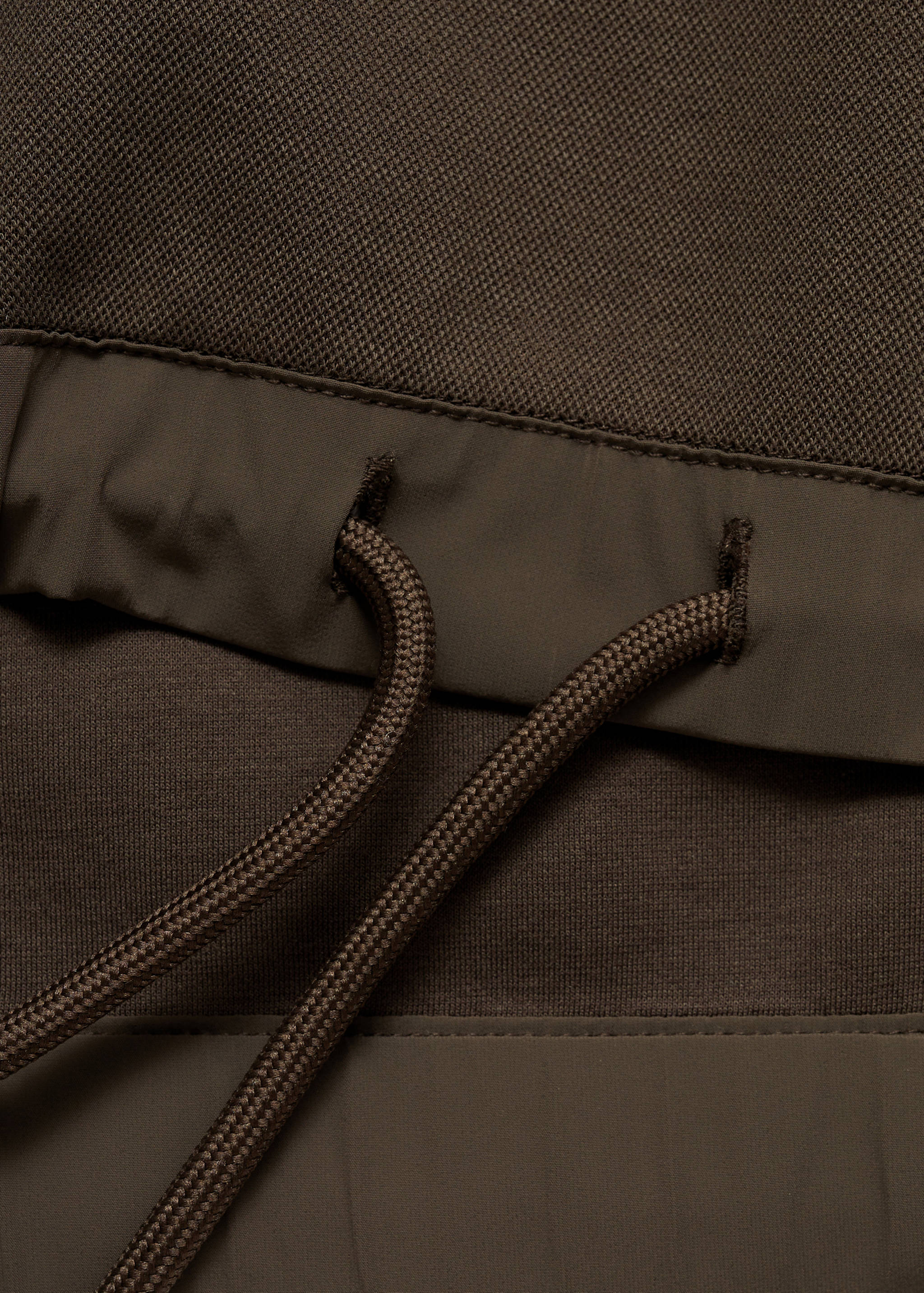 Stretch fabric regular-fit hooded sweatshirt - Details of the article 0