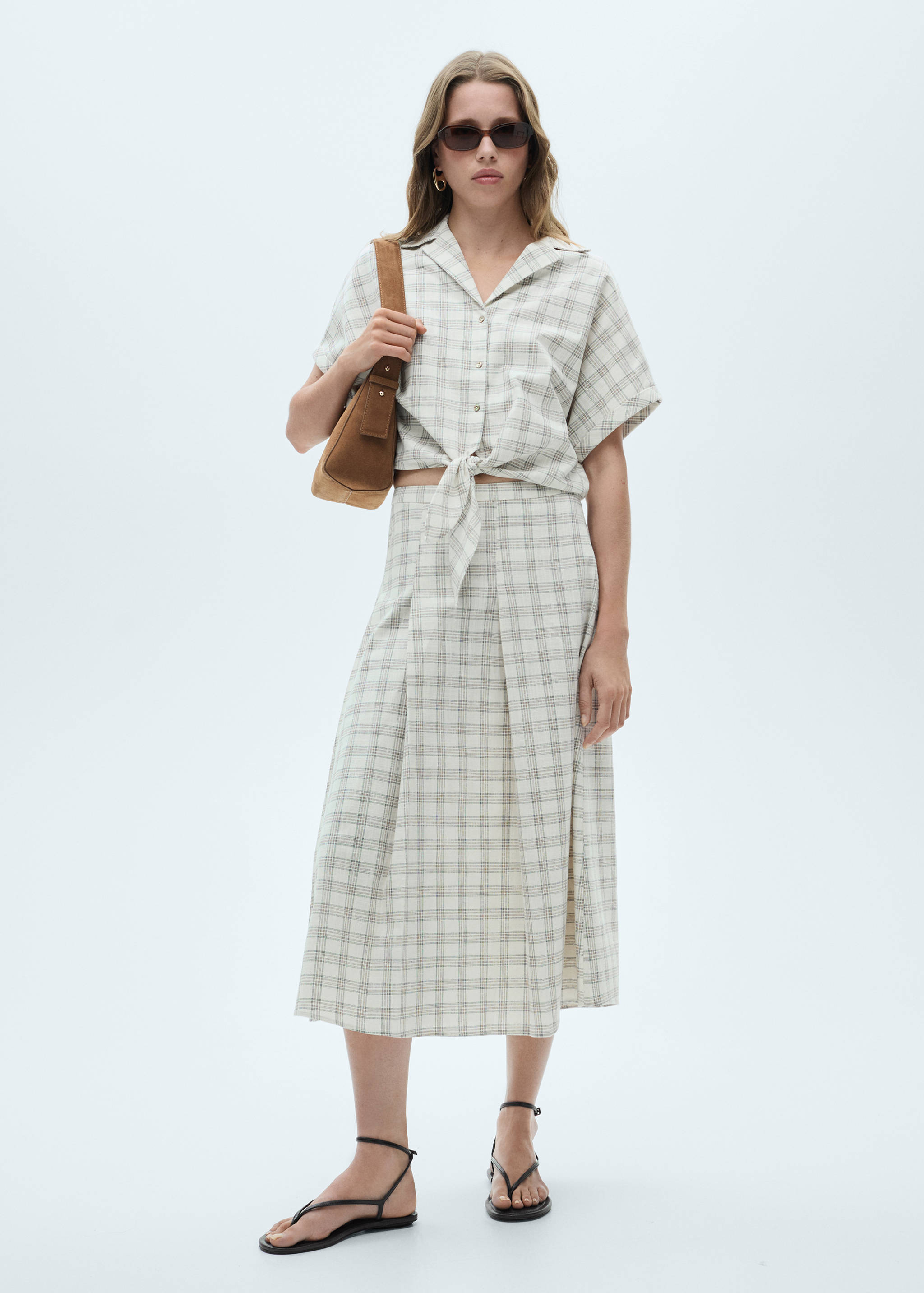 Rövid derekú kockás póló - Általános sík