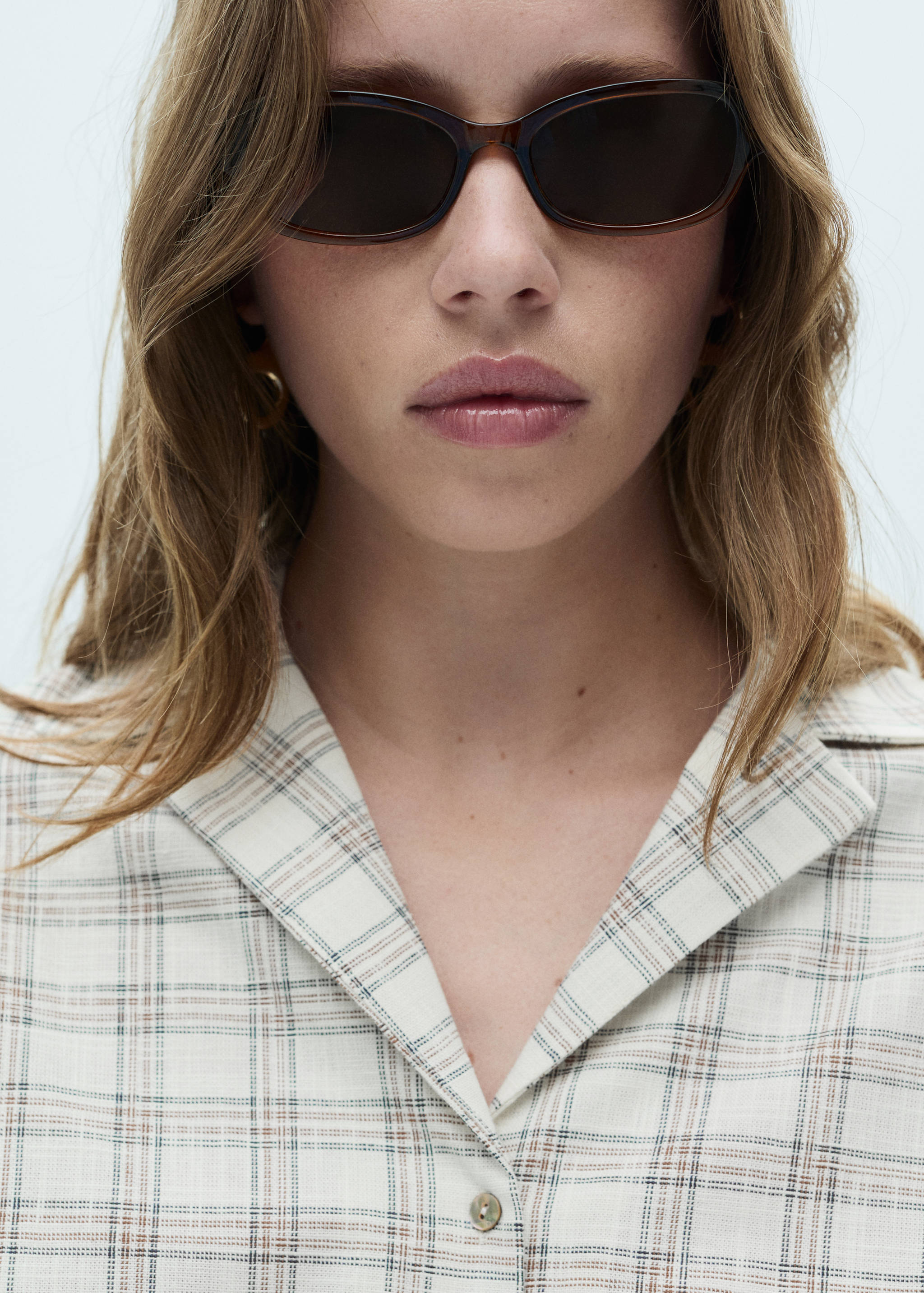 Rövid derekú kockás póló - A termék adatai 1