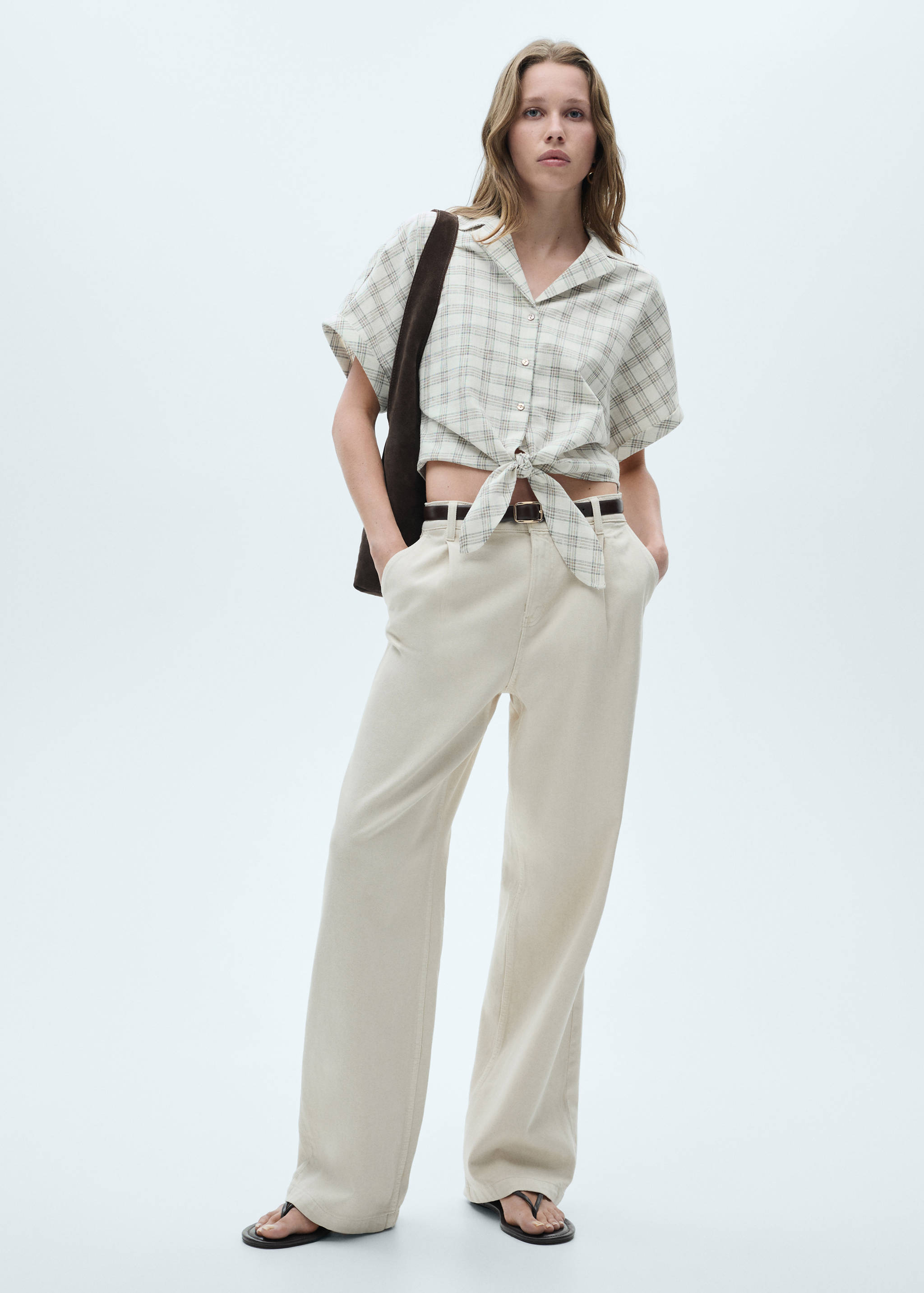 Rövid derekú kockás póló - A termék adatai 2