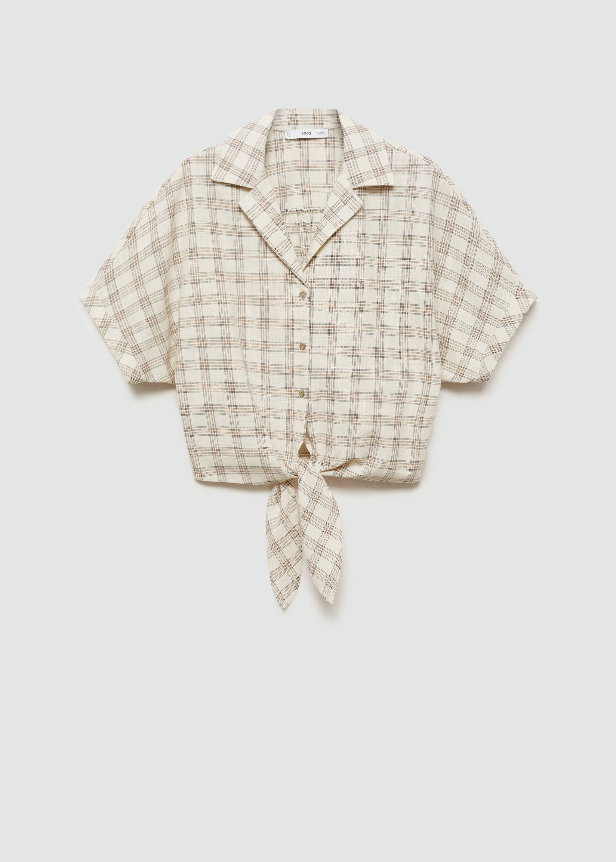 Rövid derekú kockás póló - Termék modell nélkül