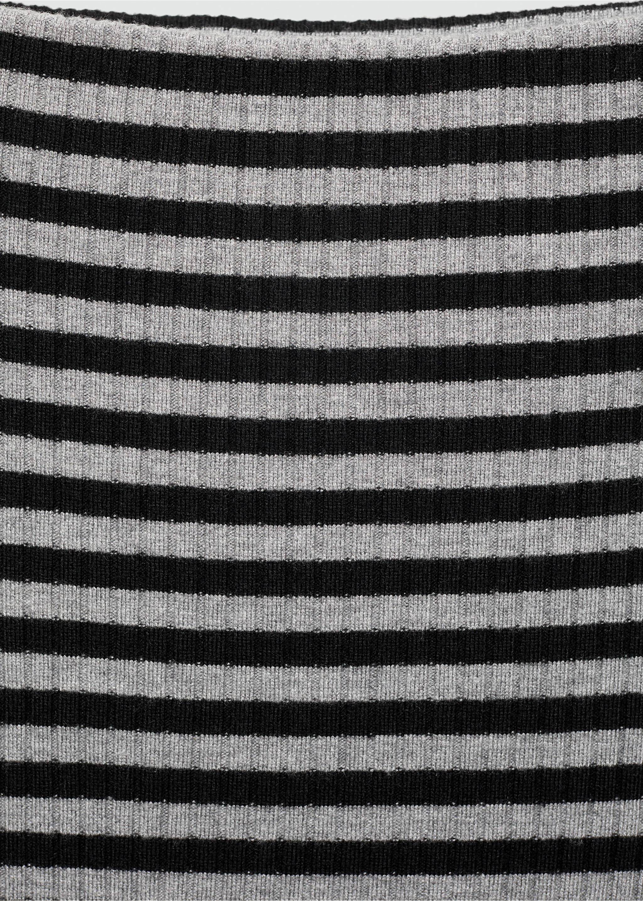 Slit striped skirt - Details of the article 8, Medium Heather Grey. Ref: 77085984-00.