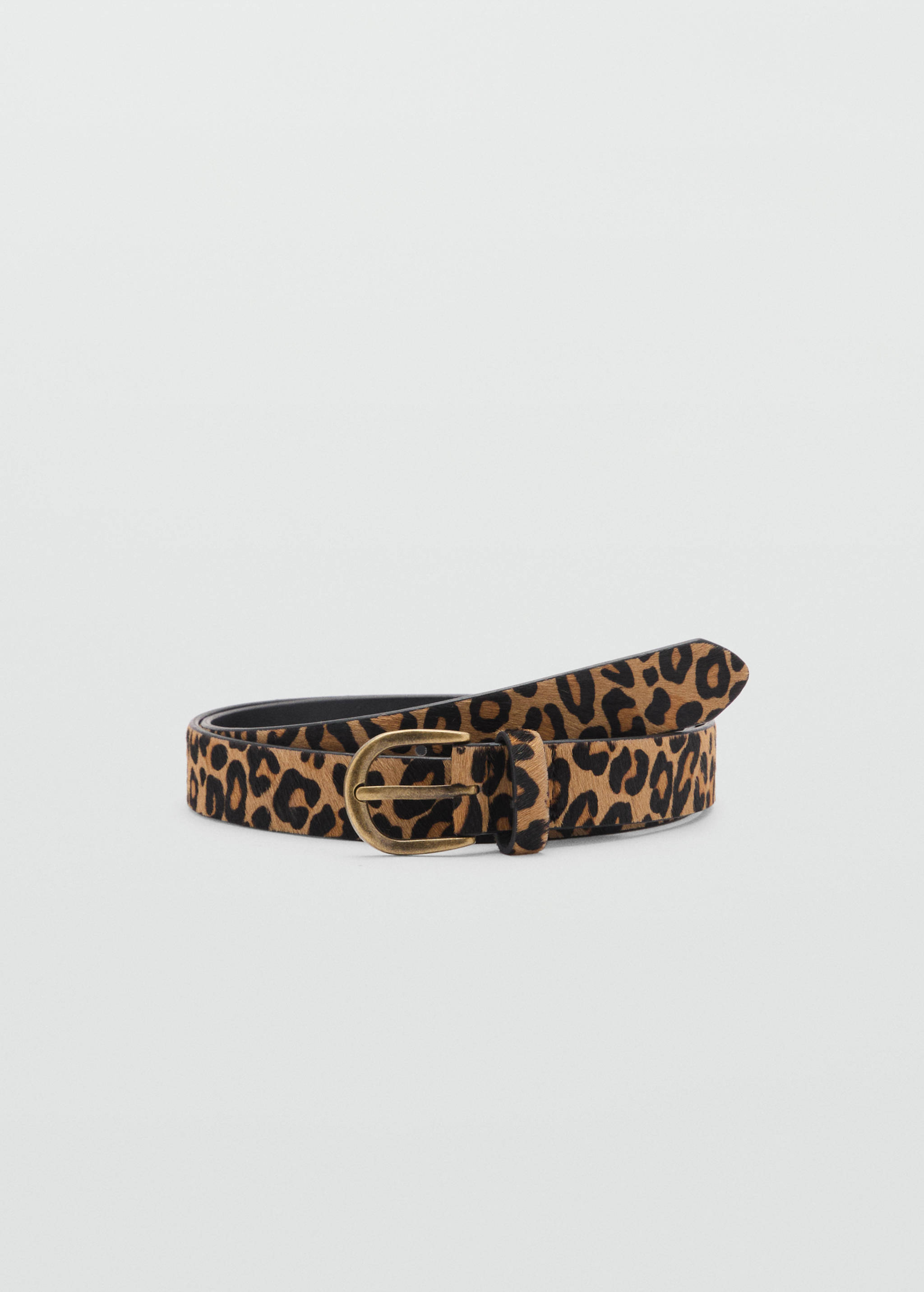 Leopard-print leather belt - Article without model