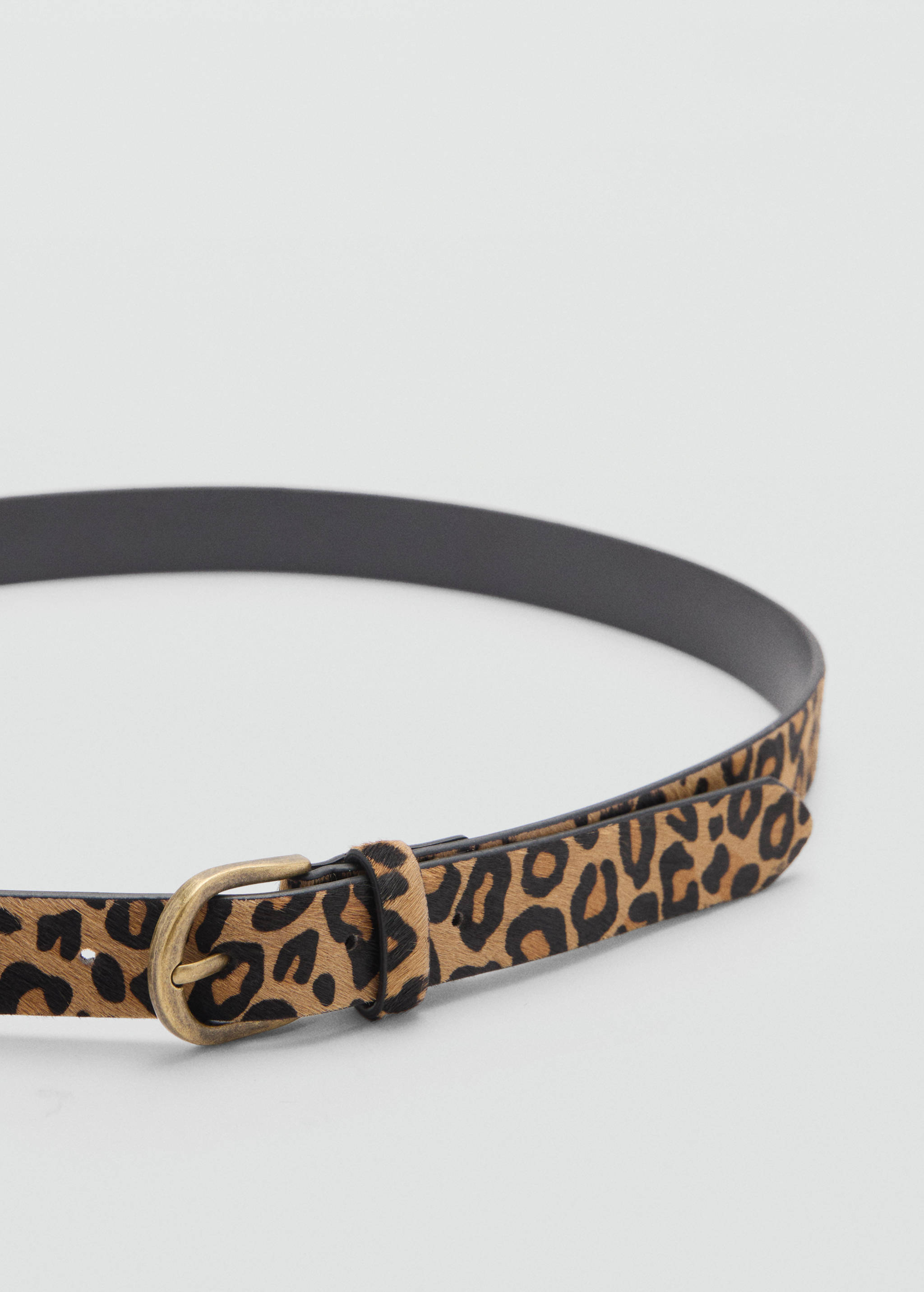 Leopard-print leather belt - Details of the article 1