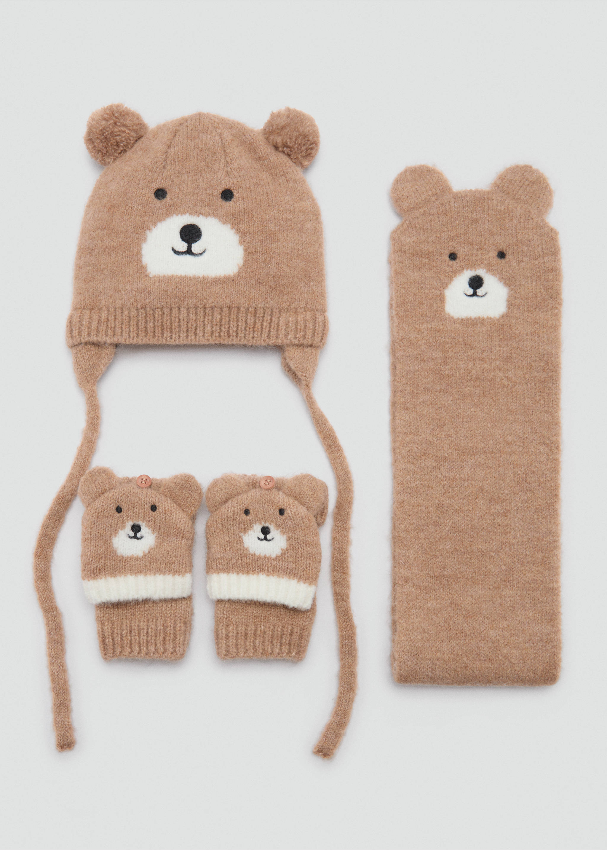 Gorro punto oso - Detalle del artículo 1, Marrón medio. Ref: 77085990-00.