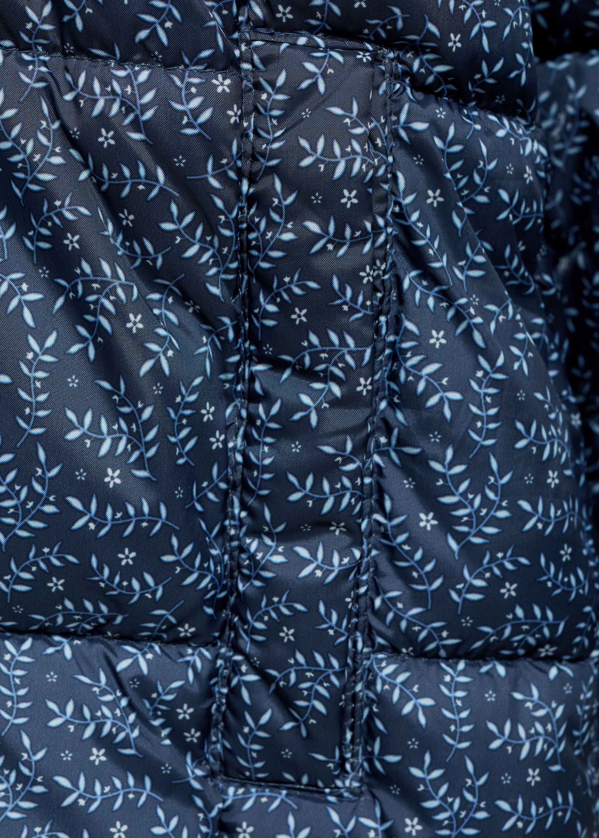 Flowers print quilted anorak - Details of the article 8