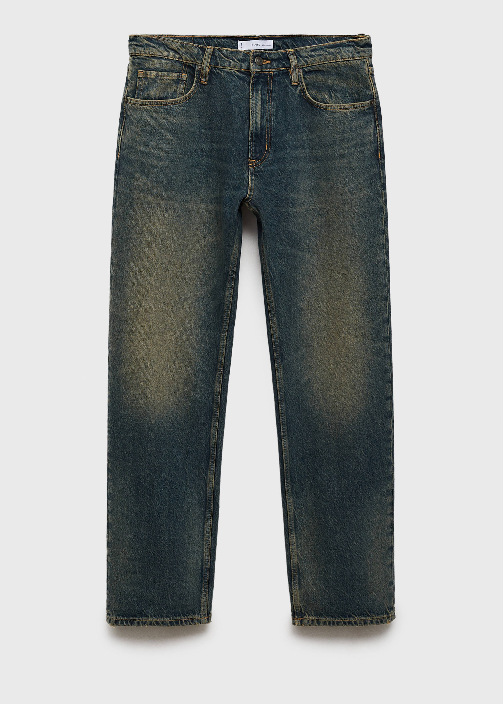 Straightfit jeans met versleten wassing - Artikel zonder model