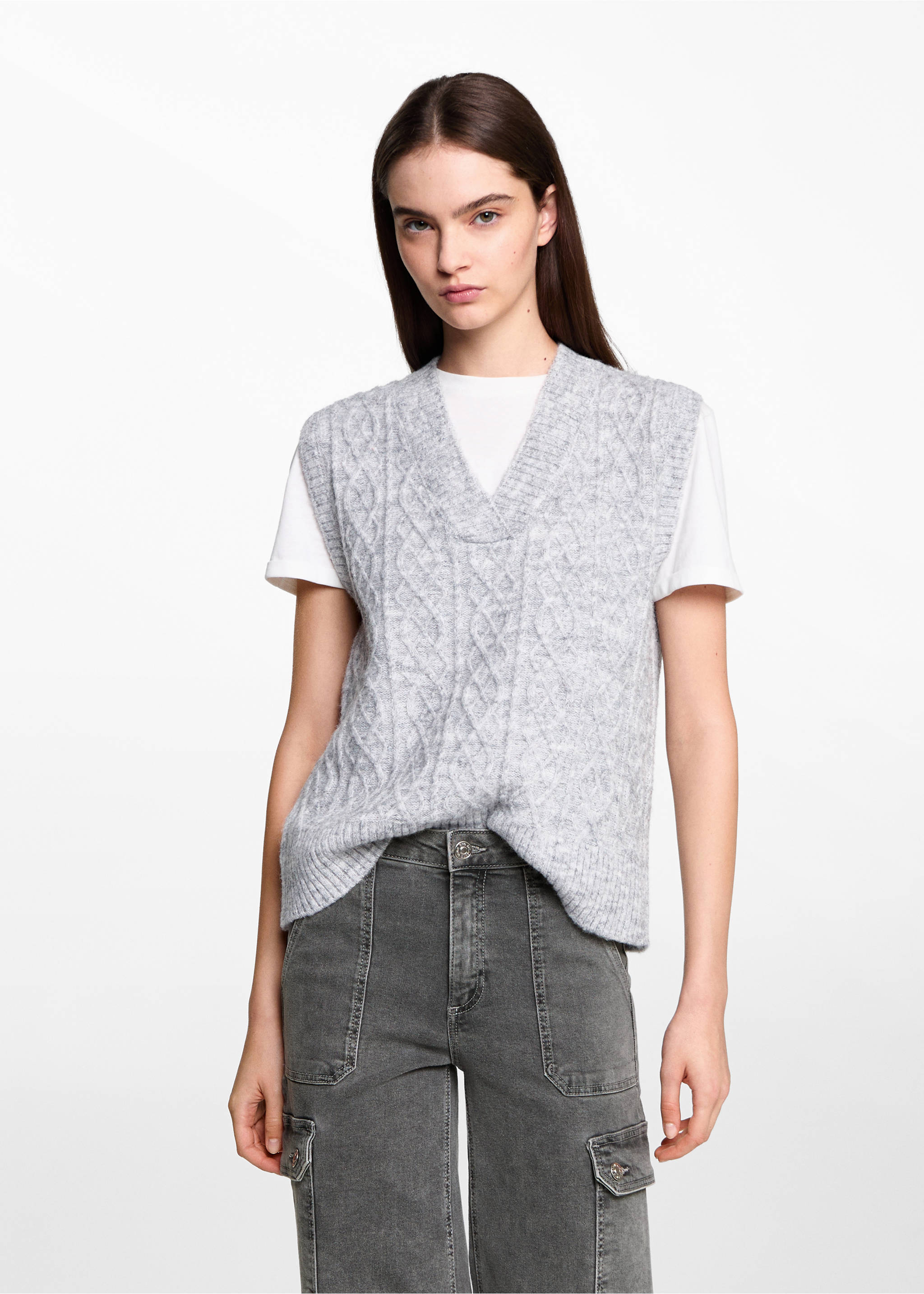 Pocket cargo jeans - Medium plane, Denim Grey. Ref: 77086004-00.