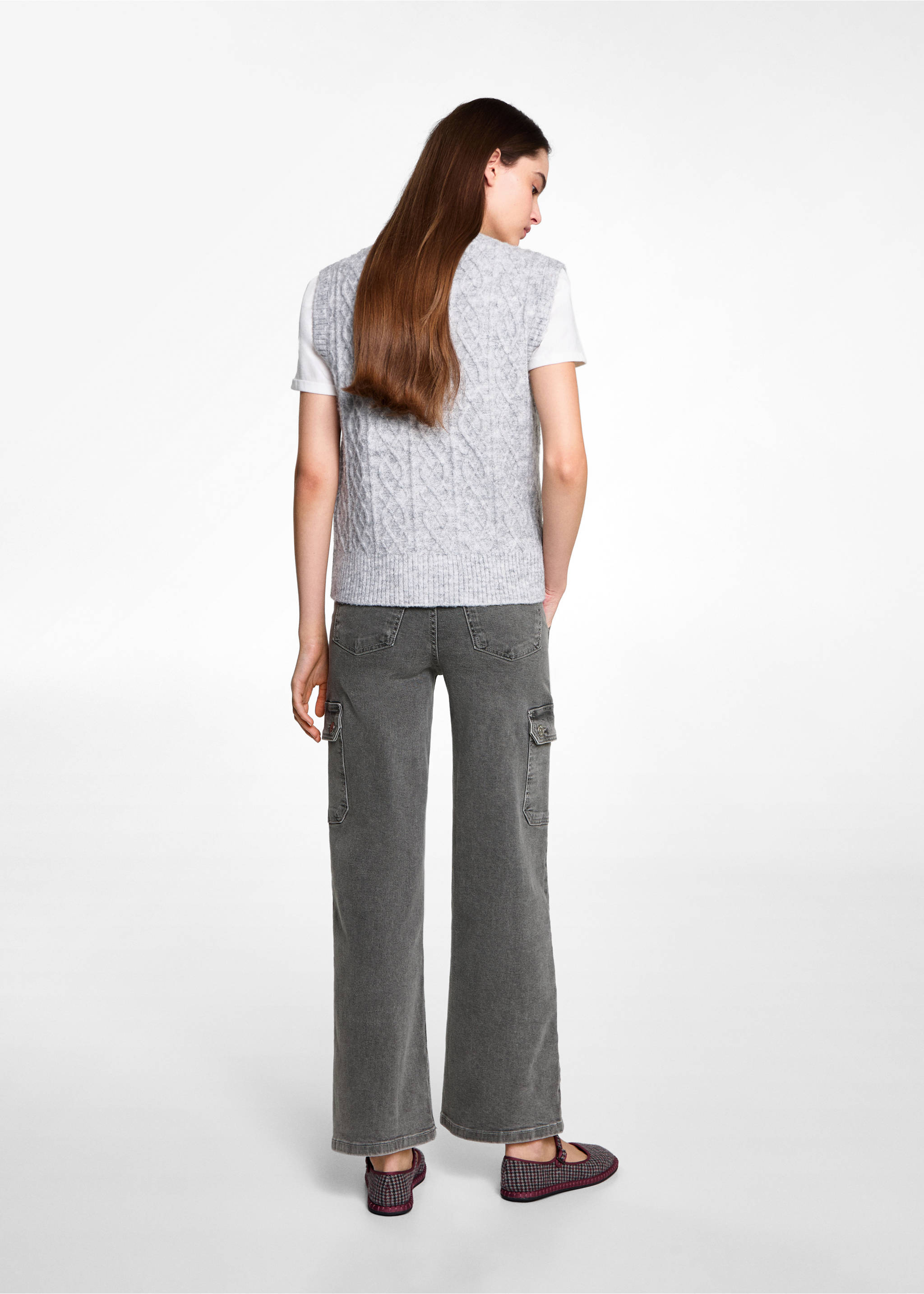 Pocket cargo jeans - Reverse of the article, Denim Grey. Ref: 77086004-00.