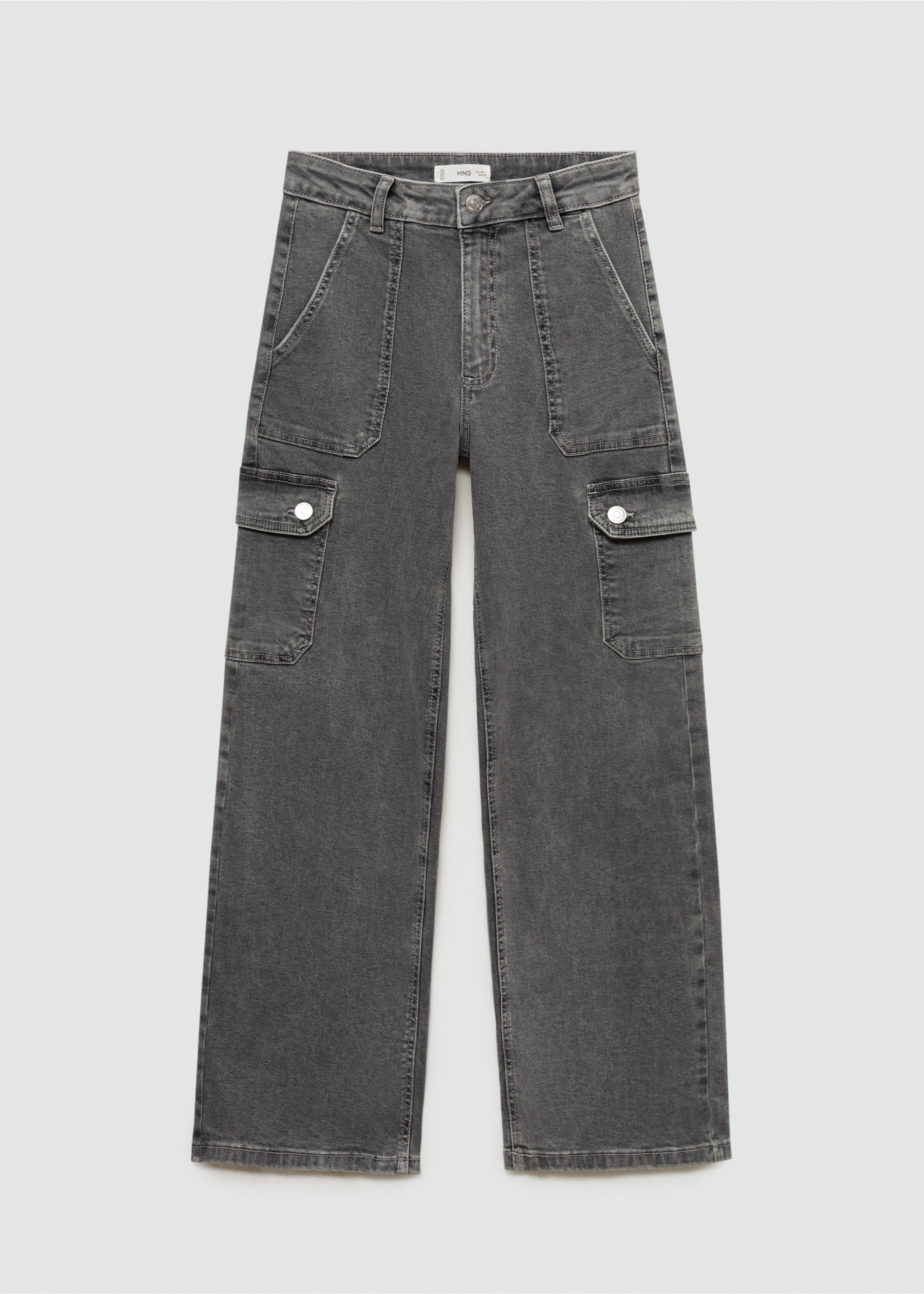 Pocket cargo jeans - Article without model, Denim Grey. Ref: 77086004-00.