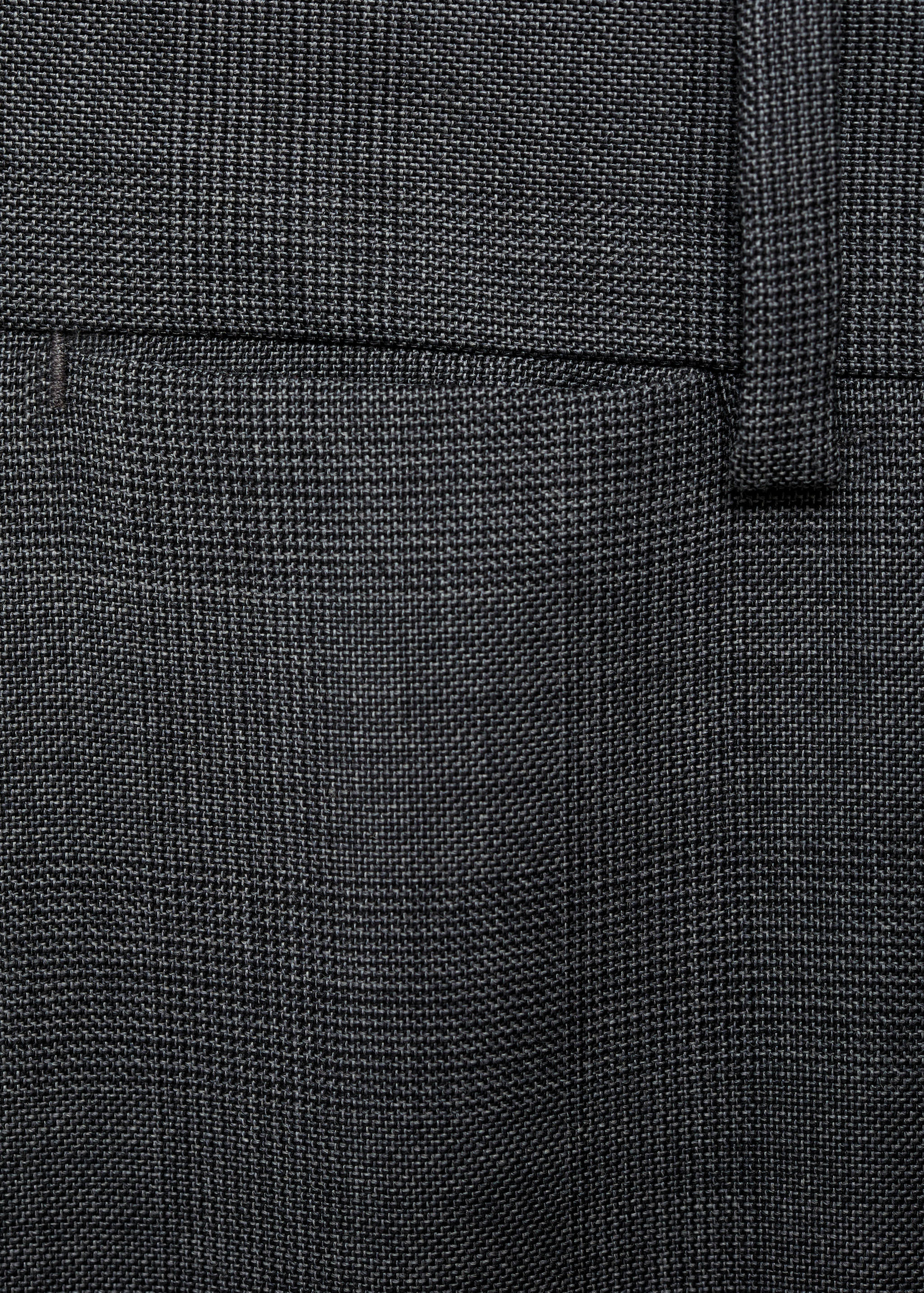 Spodnie garniturowe Venecia z 100% wełny dziewiczej w kratę księcia Walii - Szczegóły artykułu 8