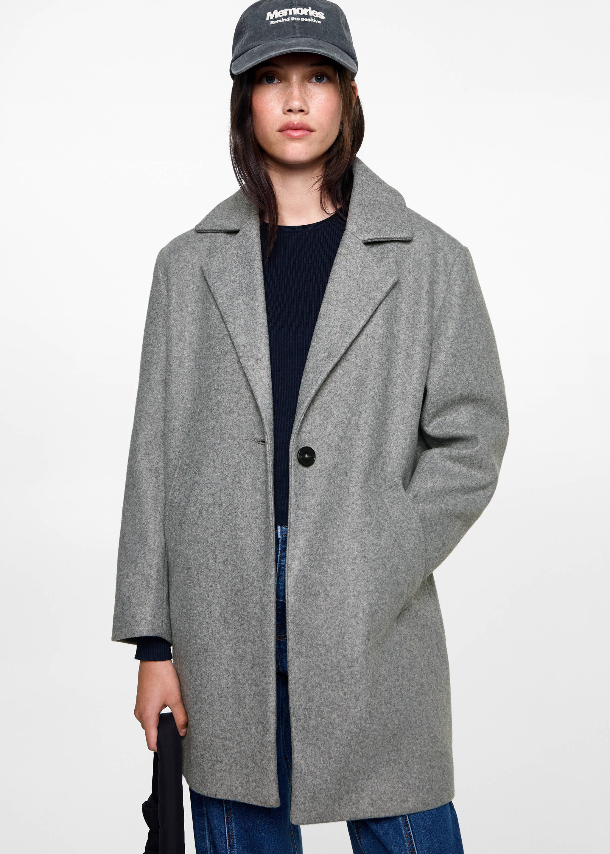 Cloth coat with pockets - Medium plane