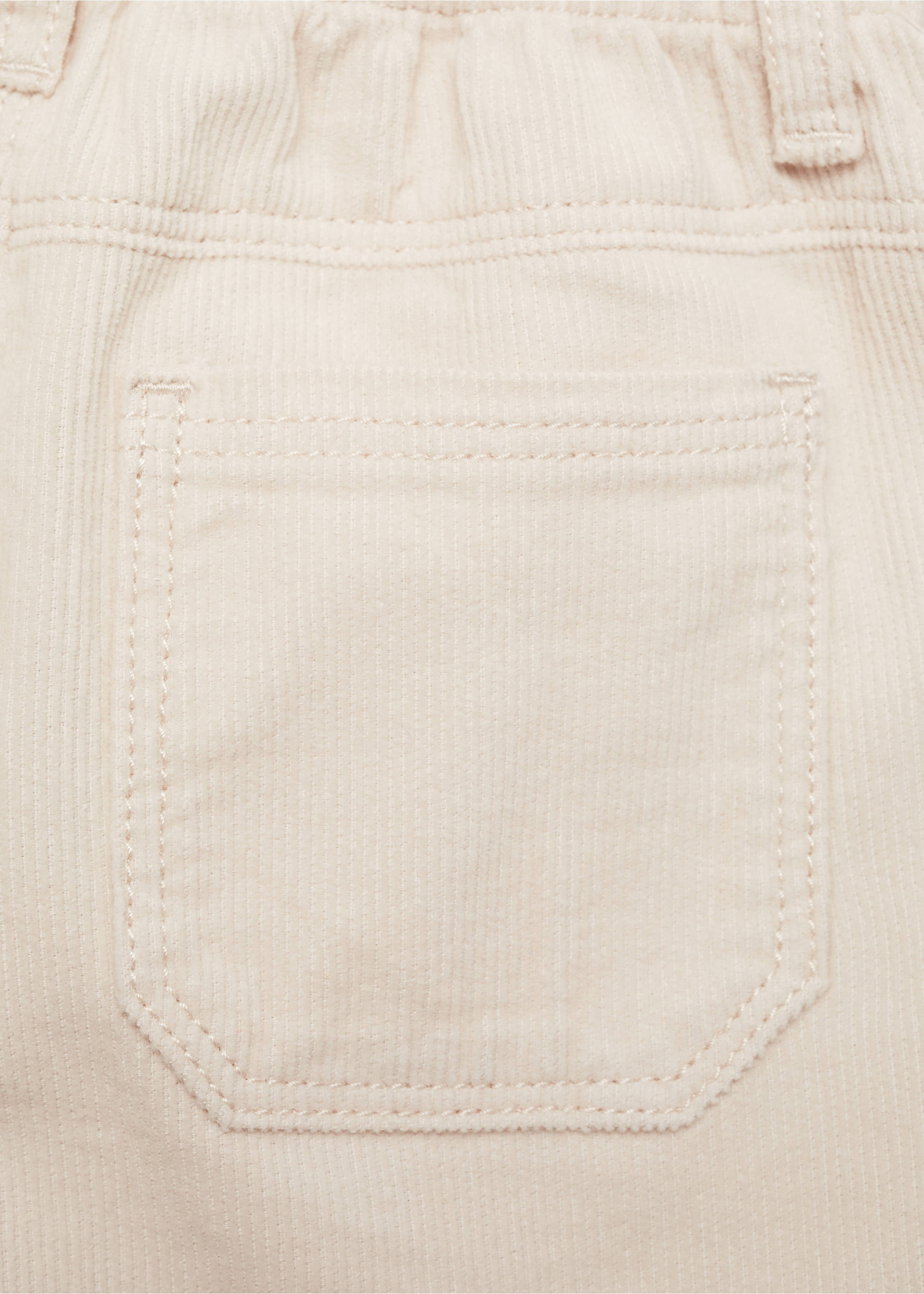 Corduroy shorts with buttons - Details of the article 0, Ecru. Ref: 77086342-00.