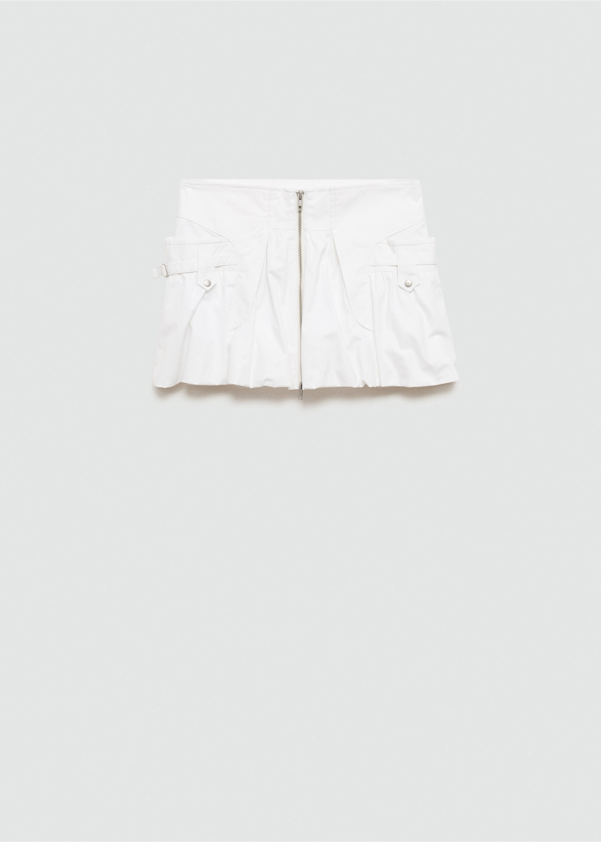 Minifalda globo cremallera - Artículo sin modelo, Blanco. Ref: 77086348-00.