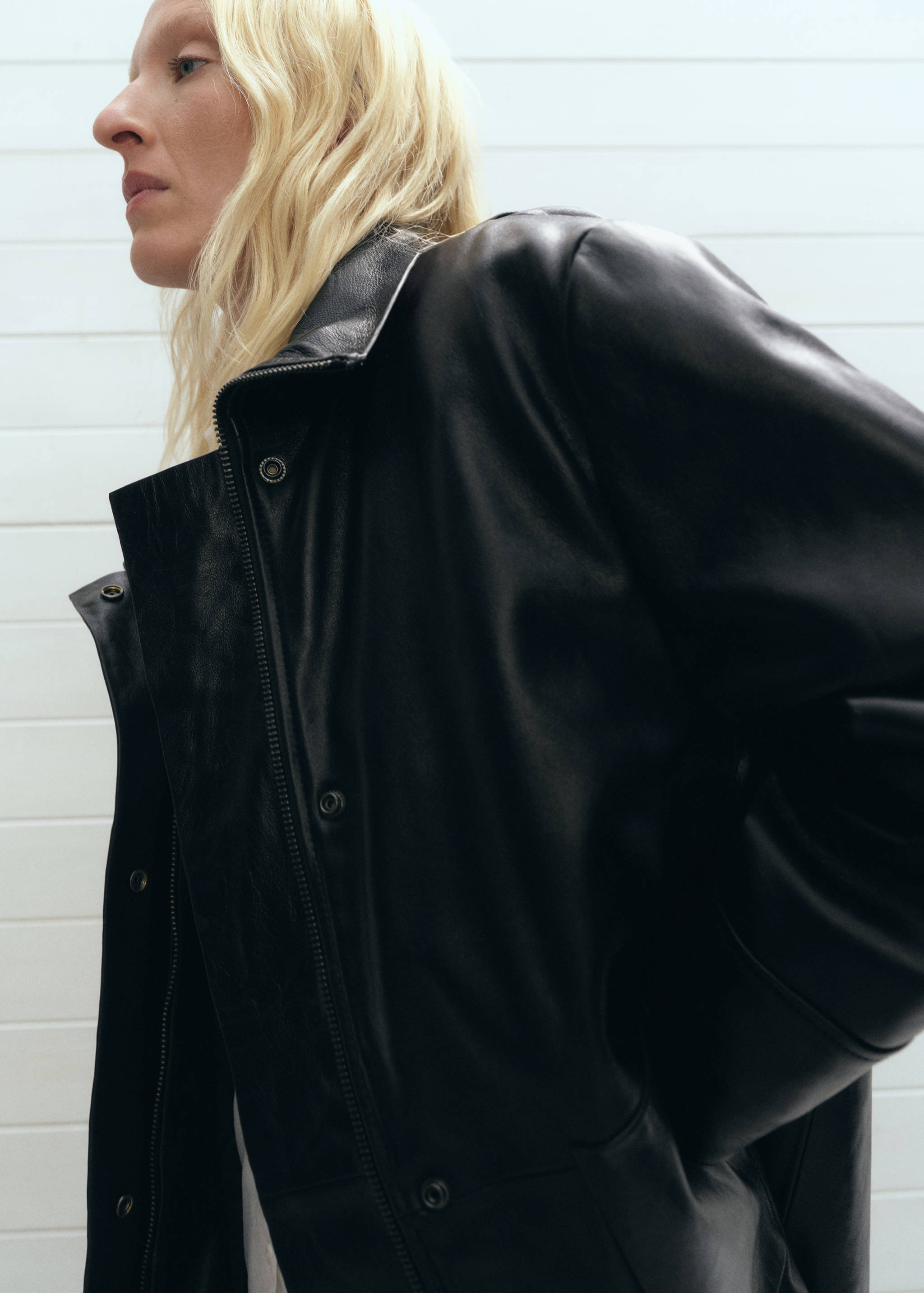 Veste cuir oversize - Détail de l'article 1