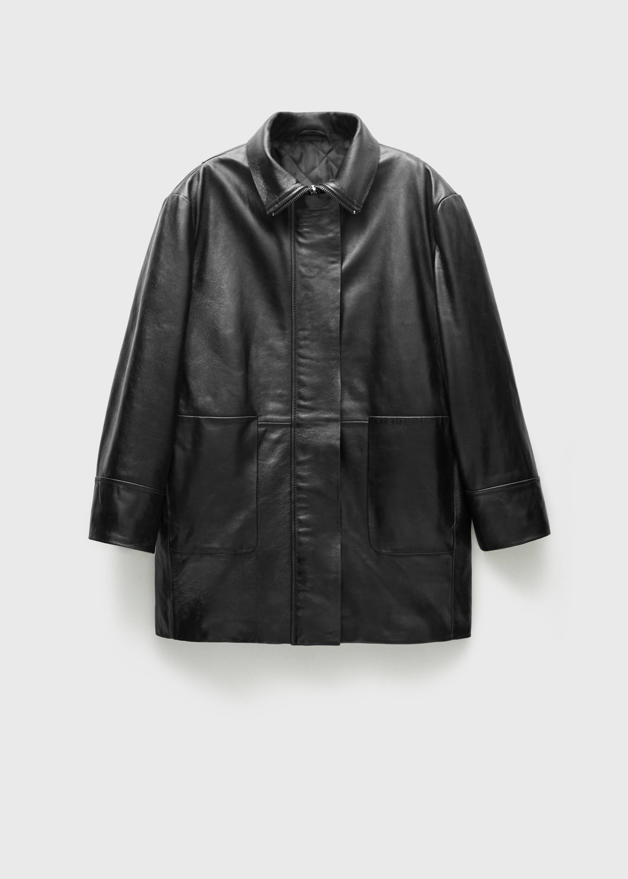 Veste cuir oversize - Article sans modèle