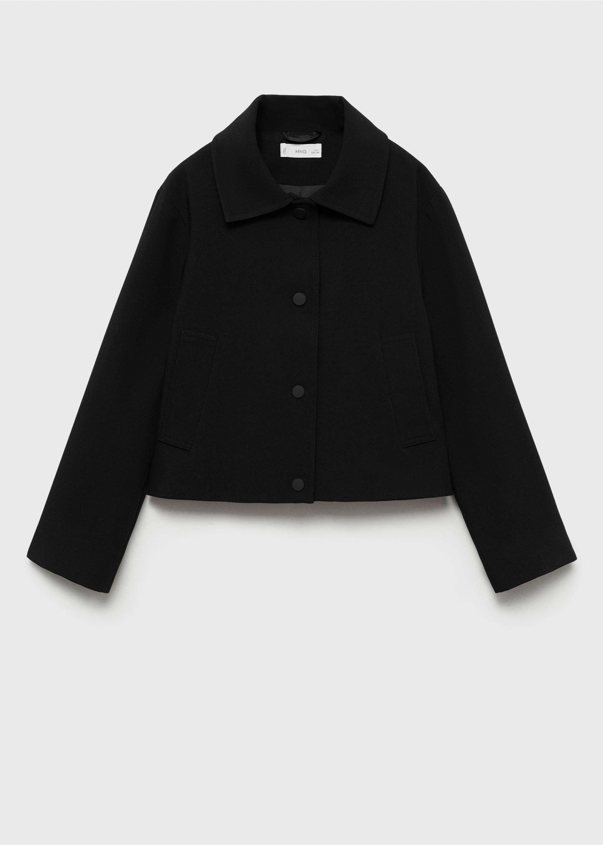Buttoned jacket - Article without model, Black. Ref: 77086733-00.