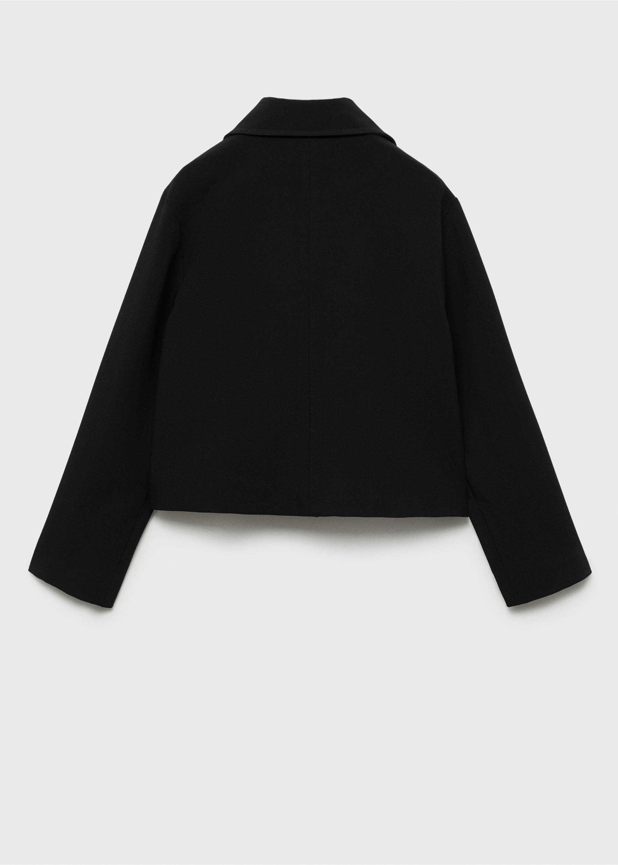 Buttoned jacket - Reverse of the article, Black. Ref: 77086733-00.