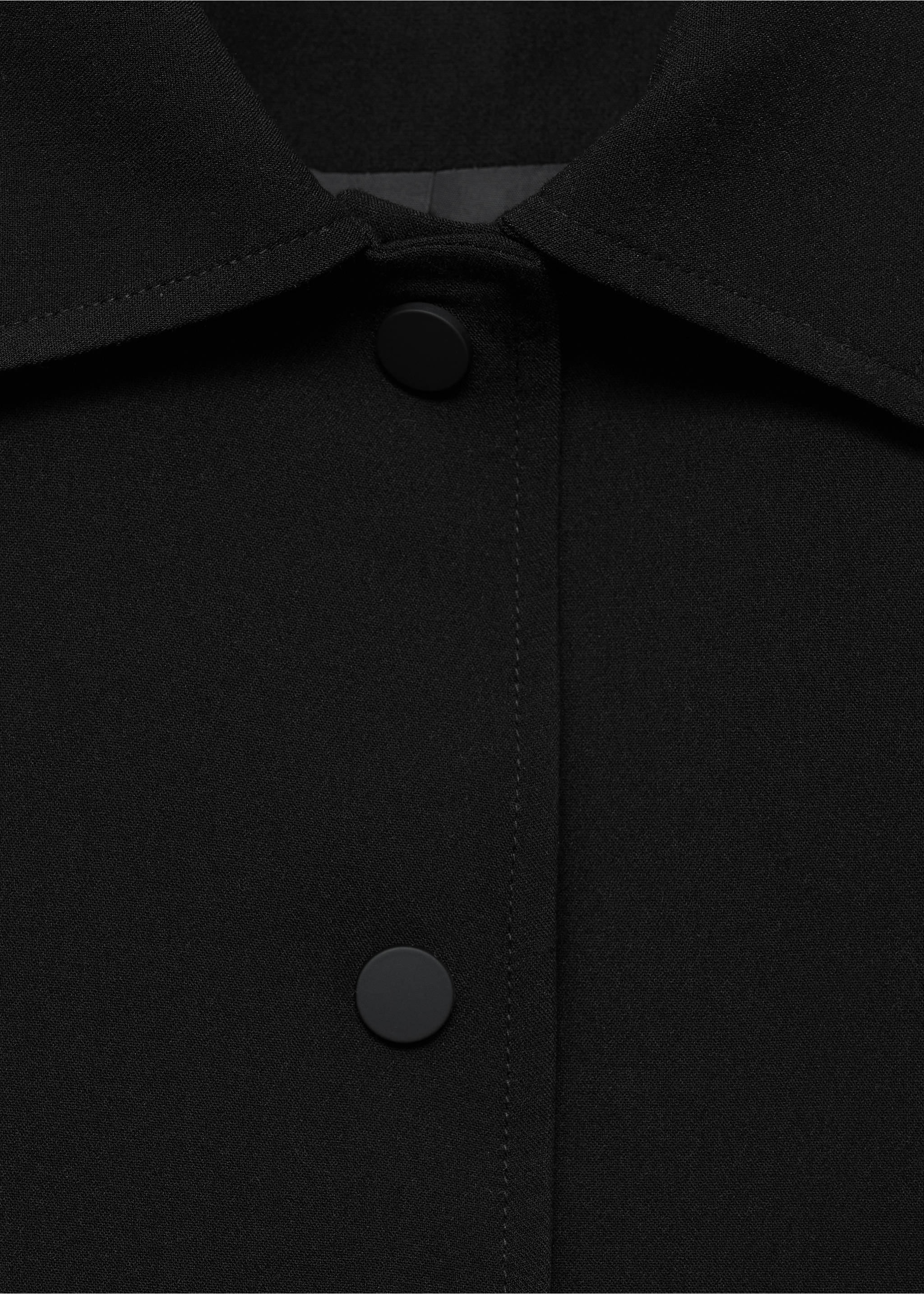 Buttoned jacket - Details of the article 8, Black. Ref: 77086733-00.