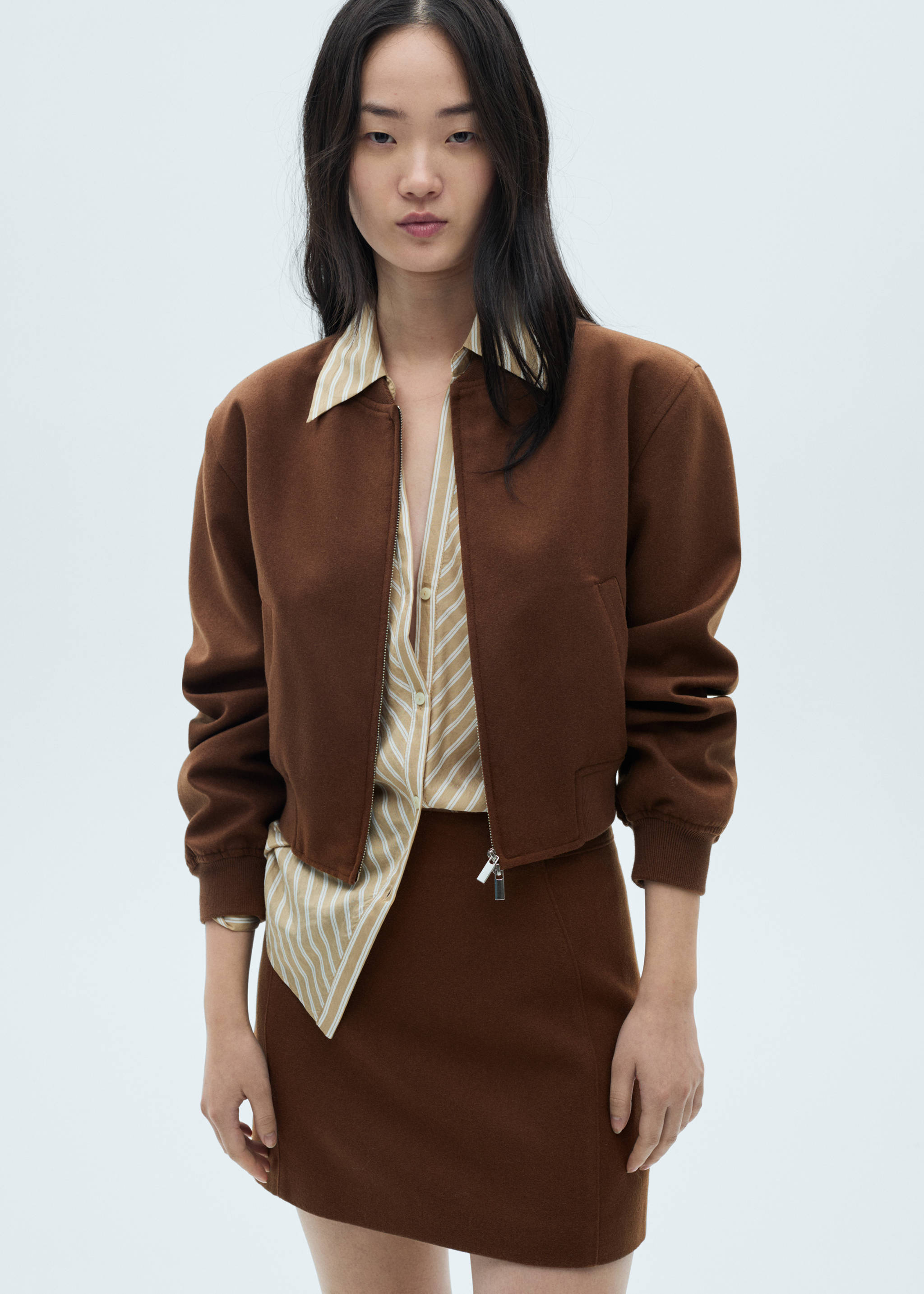 Wollen bomberjack - Middenvlak