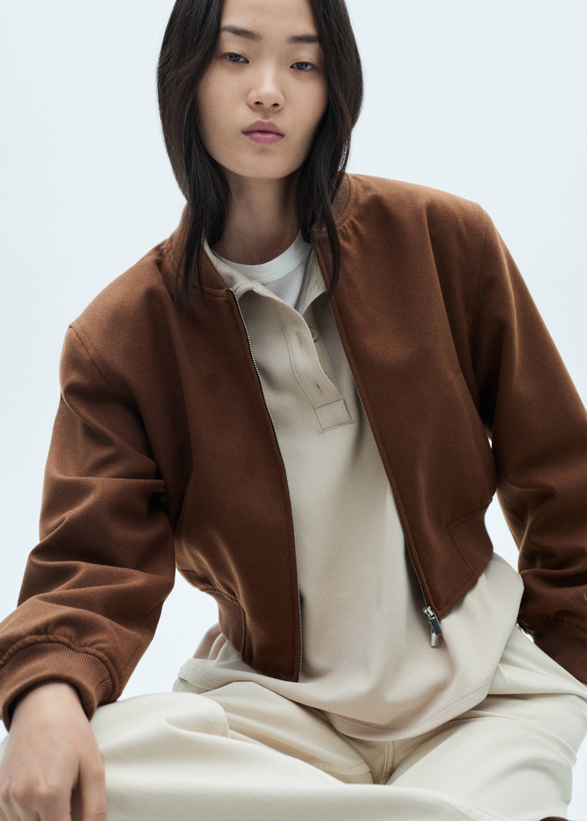 Wollen bomberjack - Detail van het artikel 2