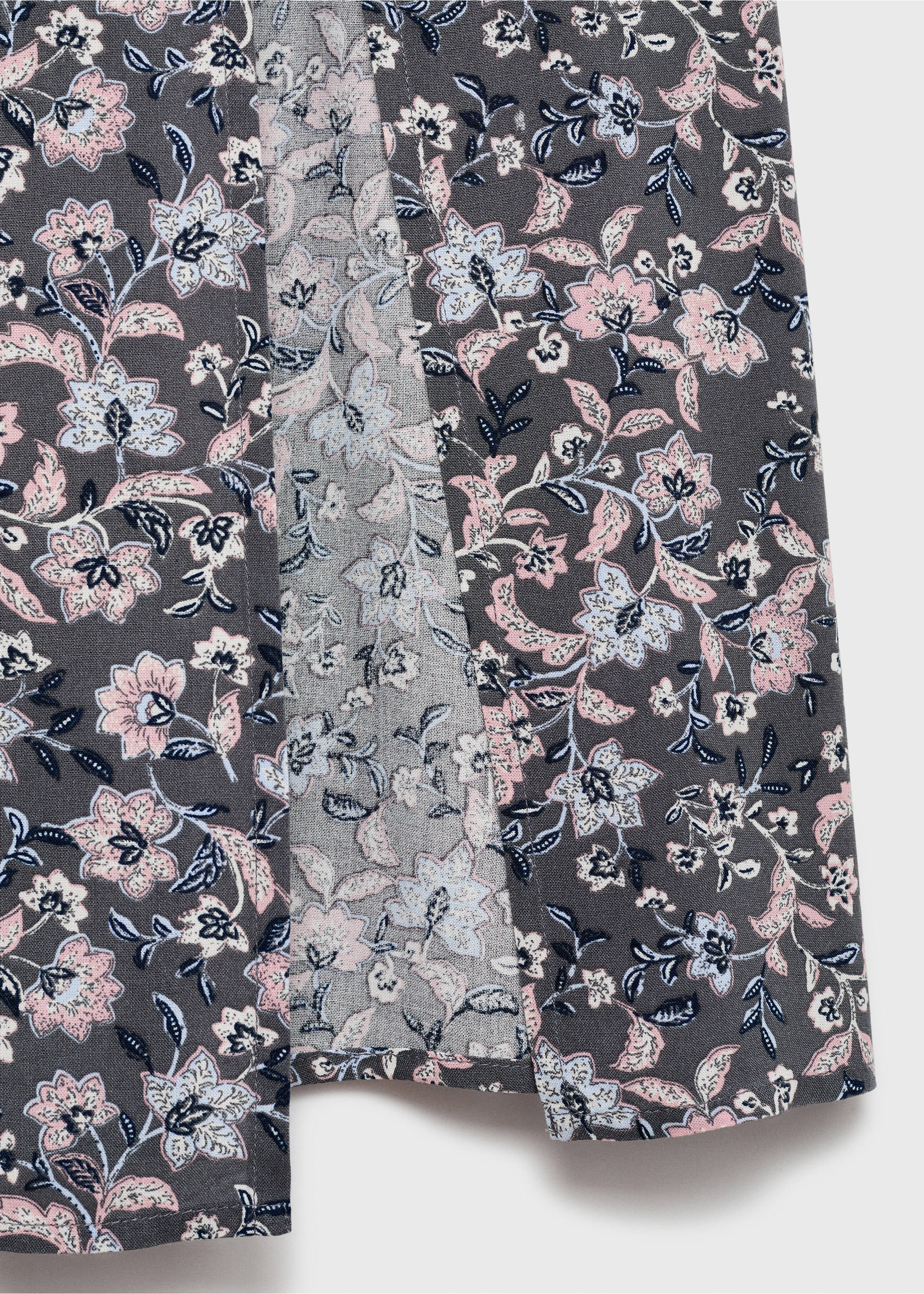 Slit floral skirt - Details of the article 8, Pink. Ref: 77086740-00.